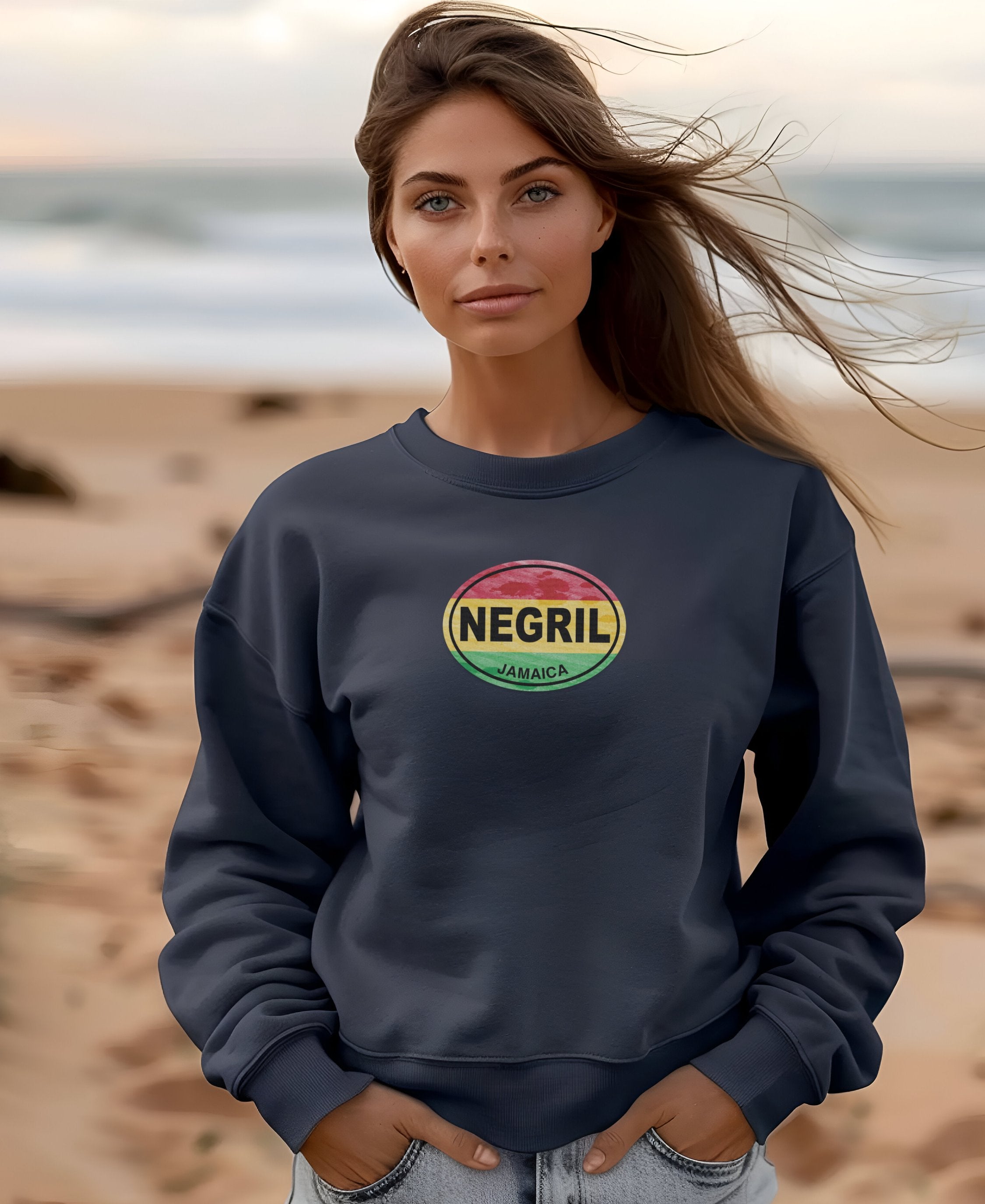 Stylish Negril Jamaica Design Casual Wear Sweatshirt product