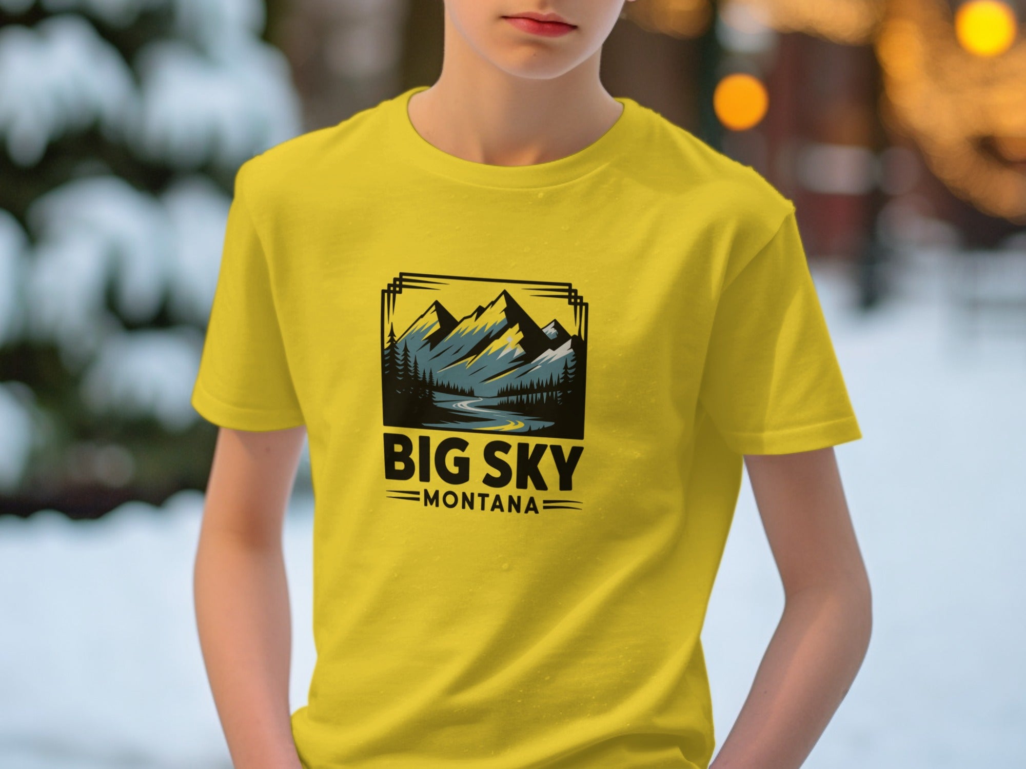 Big Sky Montana Scenic Mountain Design T-shirt