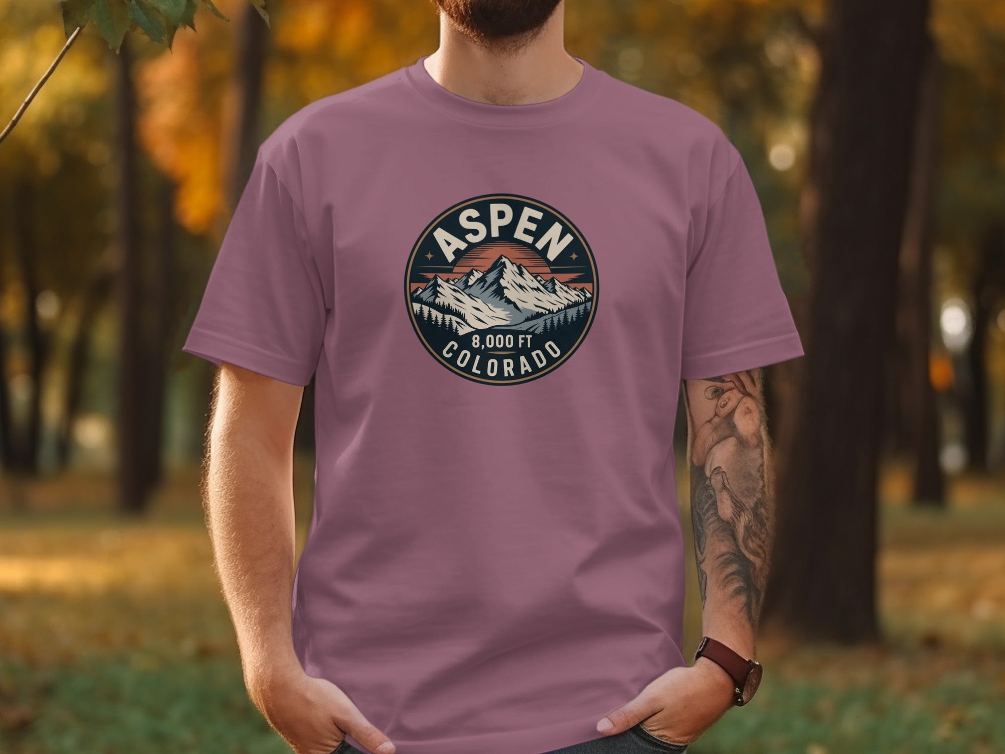 Aspen 8000 FT Colorado Graphic Print T-Shirts product