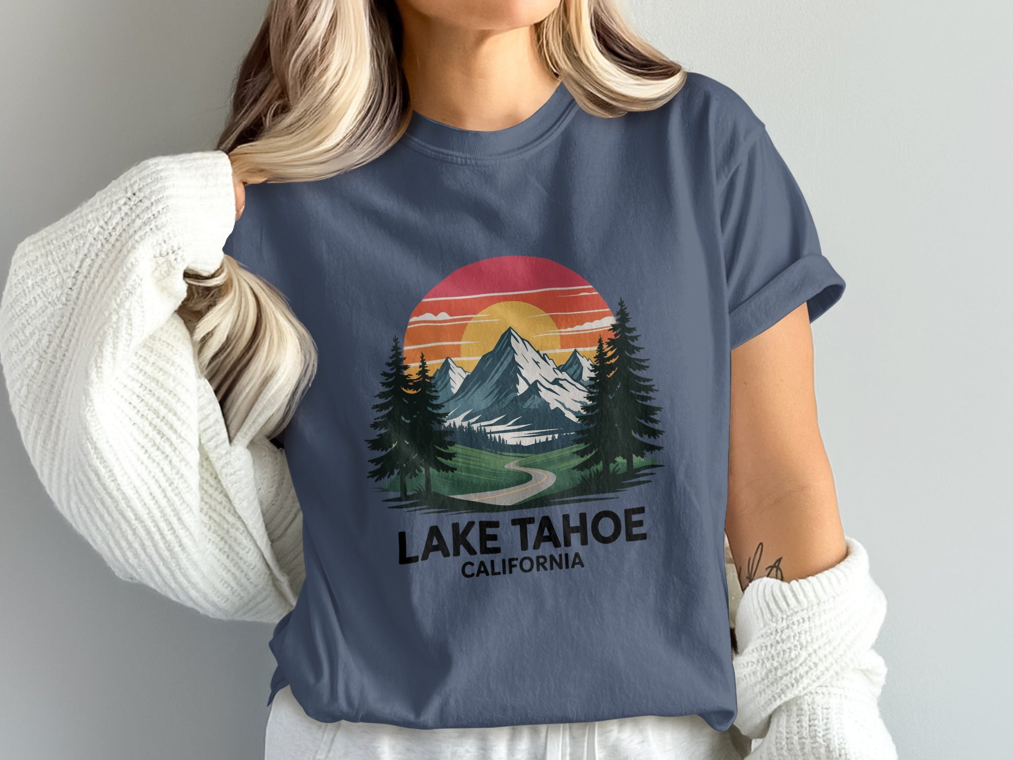 Scenic Lake Tahoe California Graphic T-shirt product