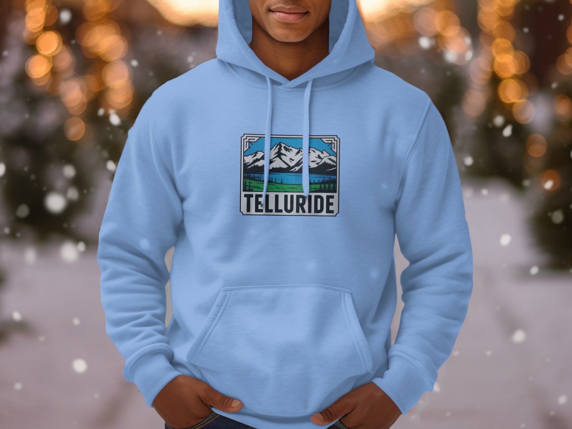 Telluride Mens Hoodies Telluride Colorado Landscape Hoodie