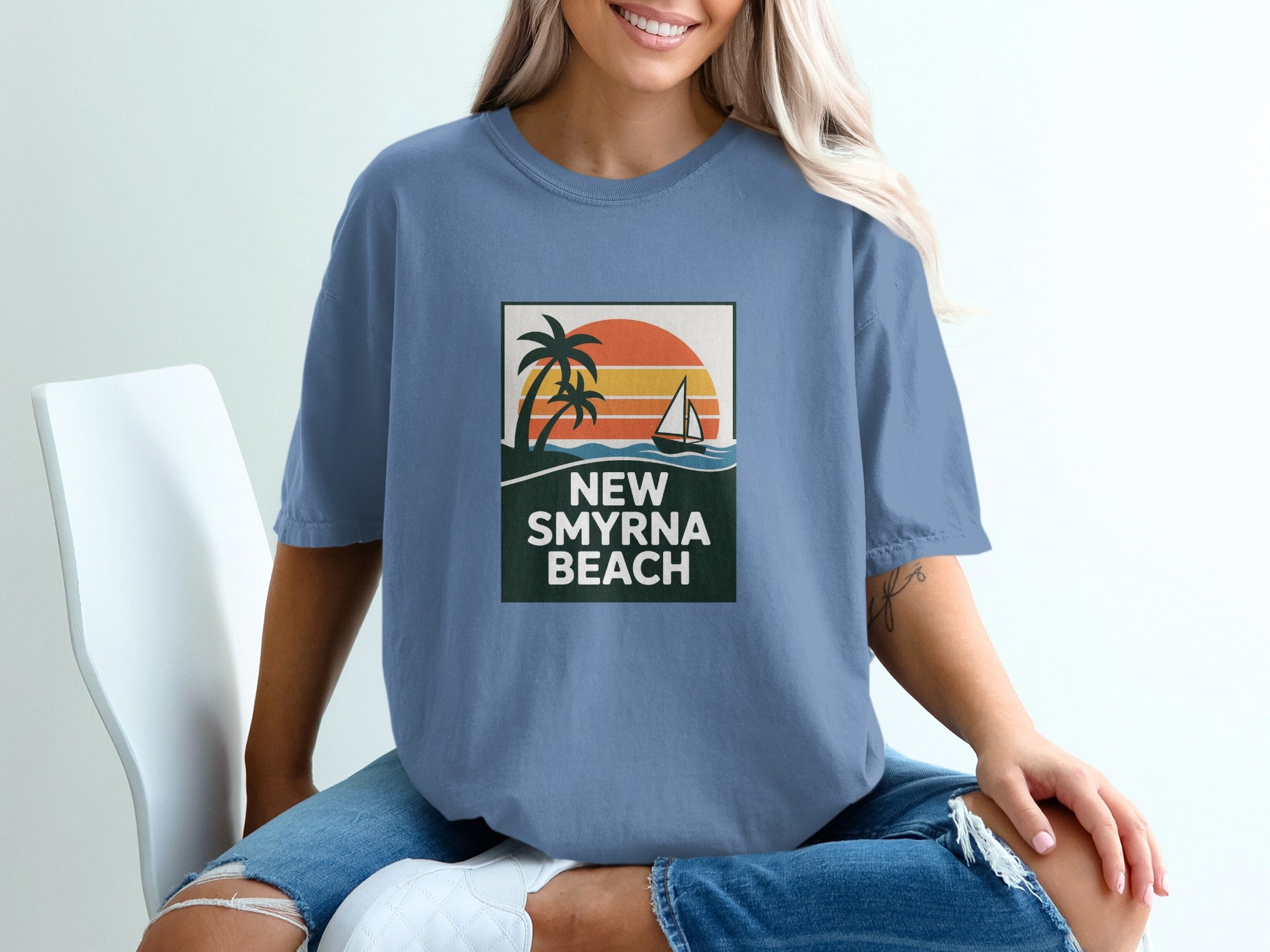 New Smyrna Beach Sunset Design Graphic T-shirt product