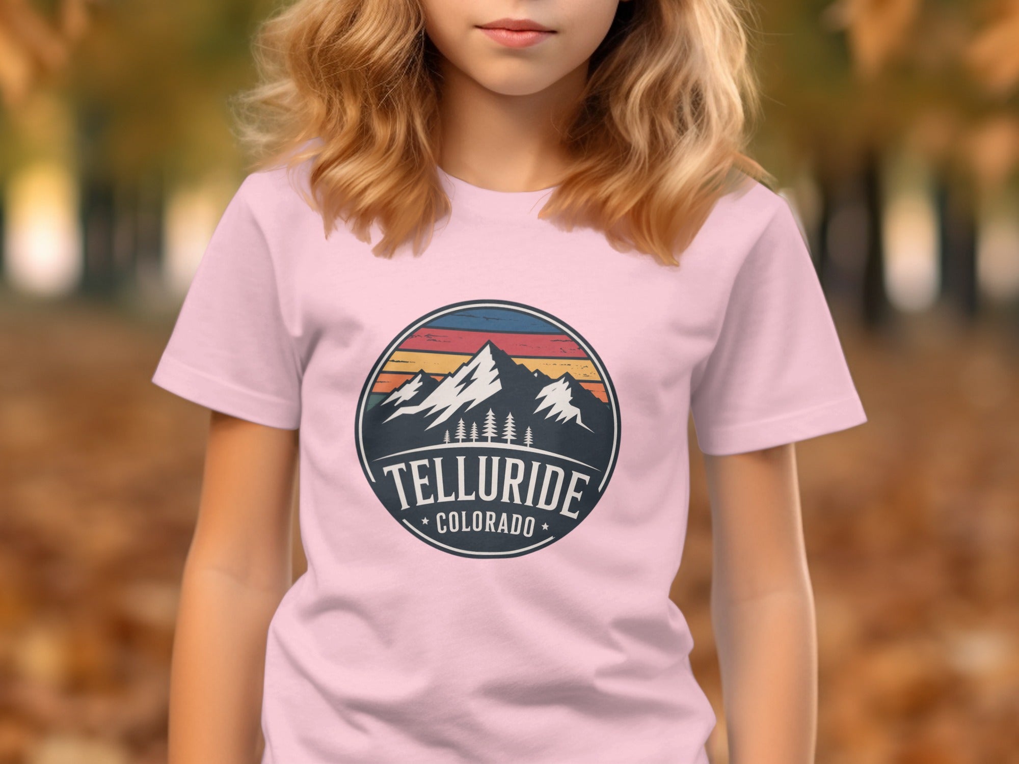 Telluride Colorado Mountain Design Graphic T-shirt