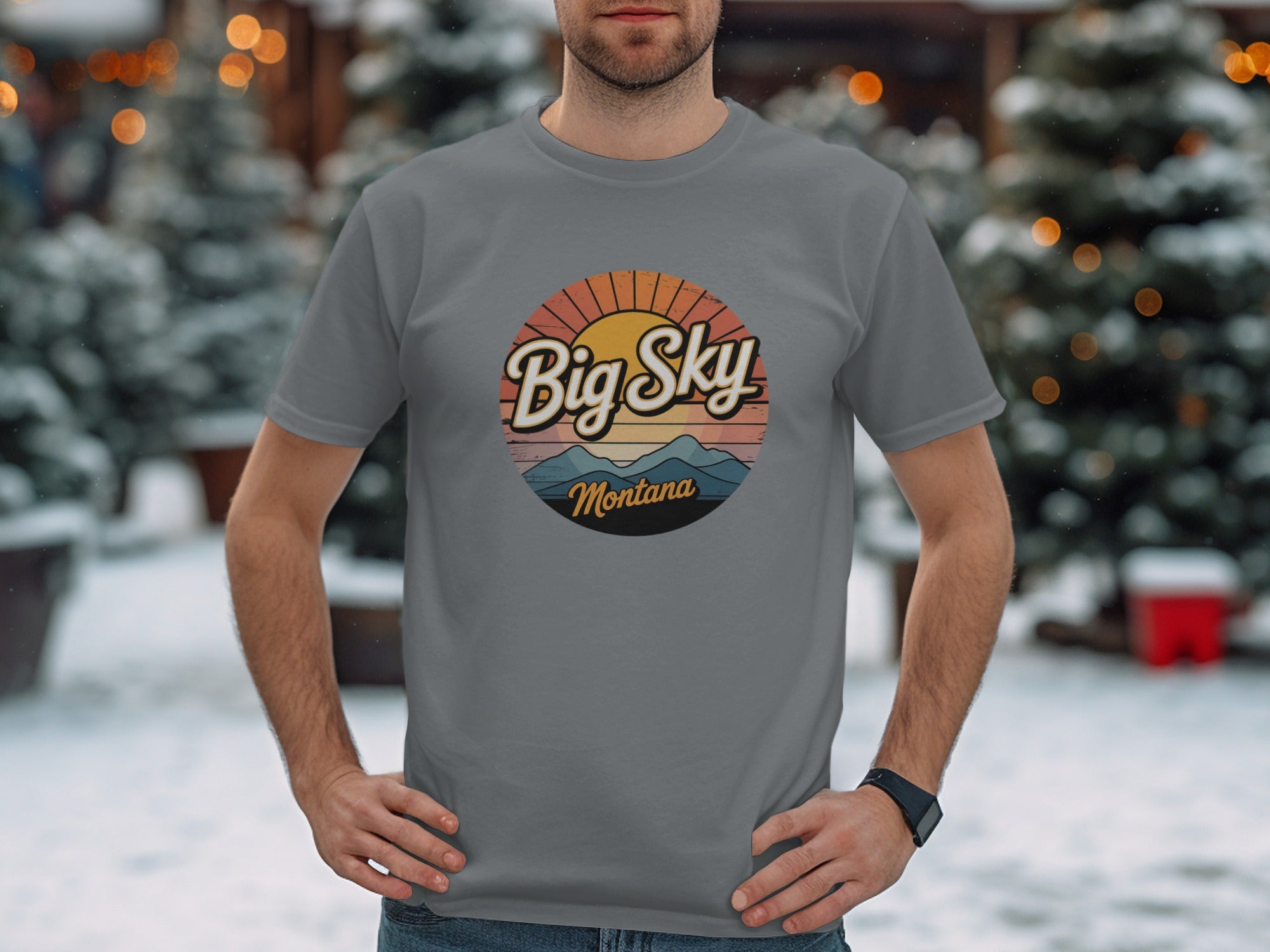 Big Sky Montana Retro Style Graphic Tee Product