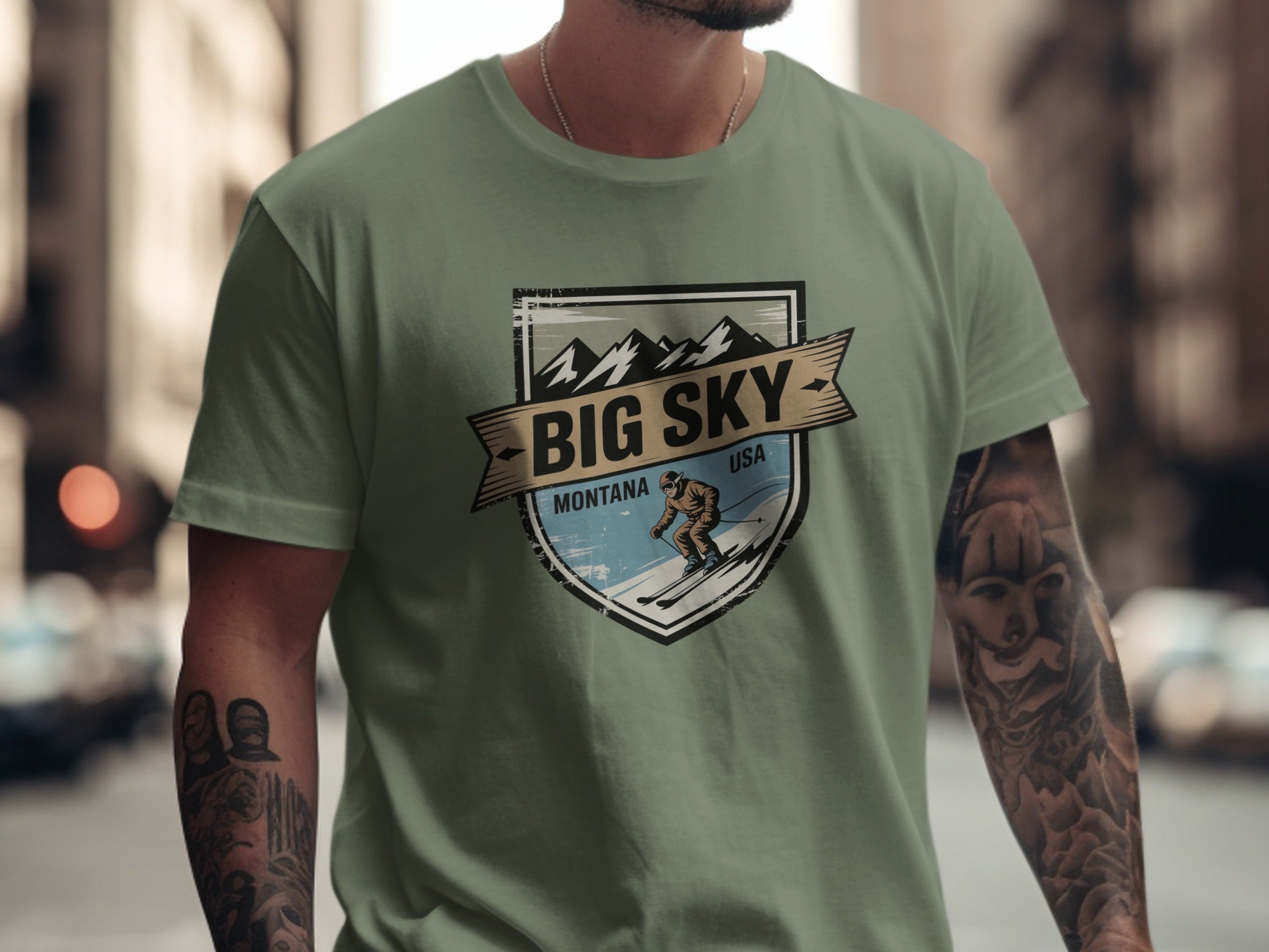Big Sky Montana USA Graphic Design Shirt