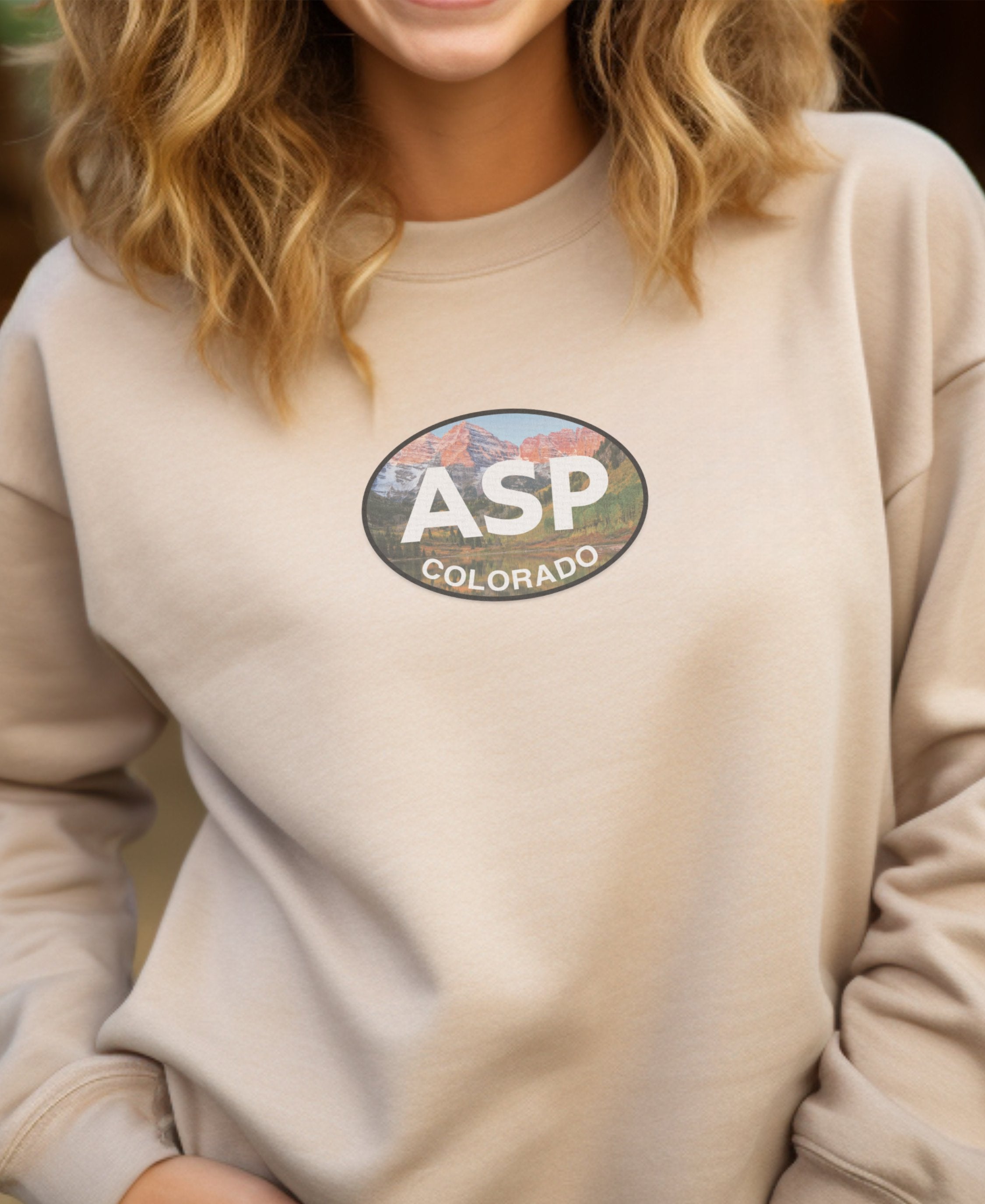 ASP Colorado Logo Beige Crewneck Sweatshirt product type
