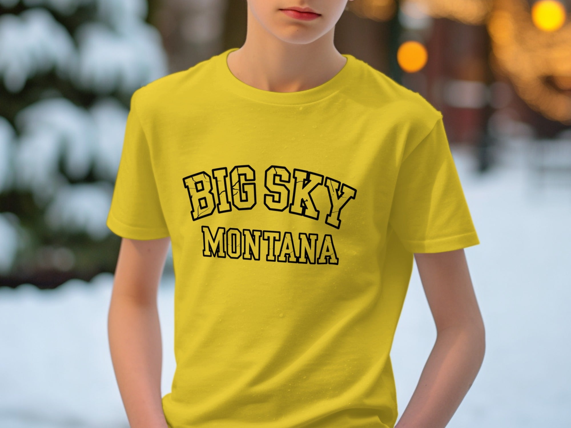 Big Sky Montana Graphic Tee for Kids Winter Collection