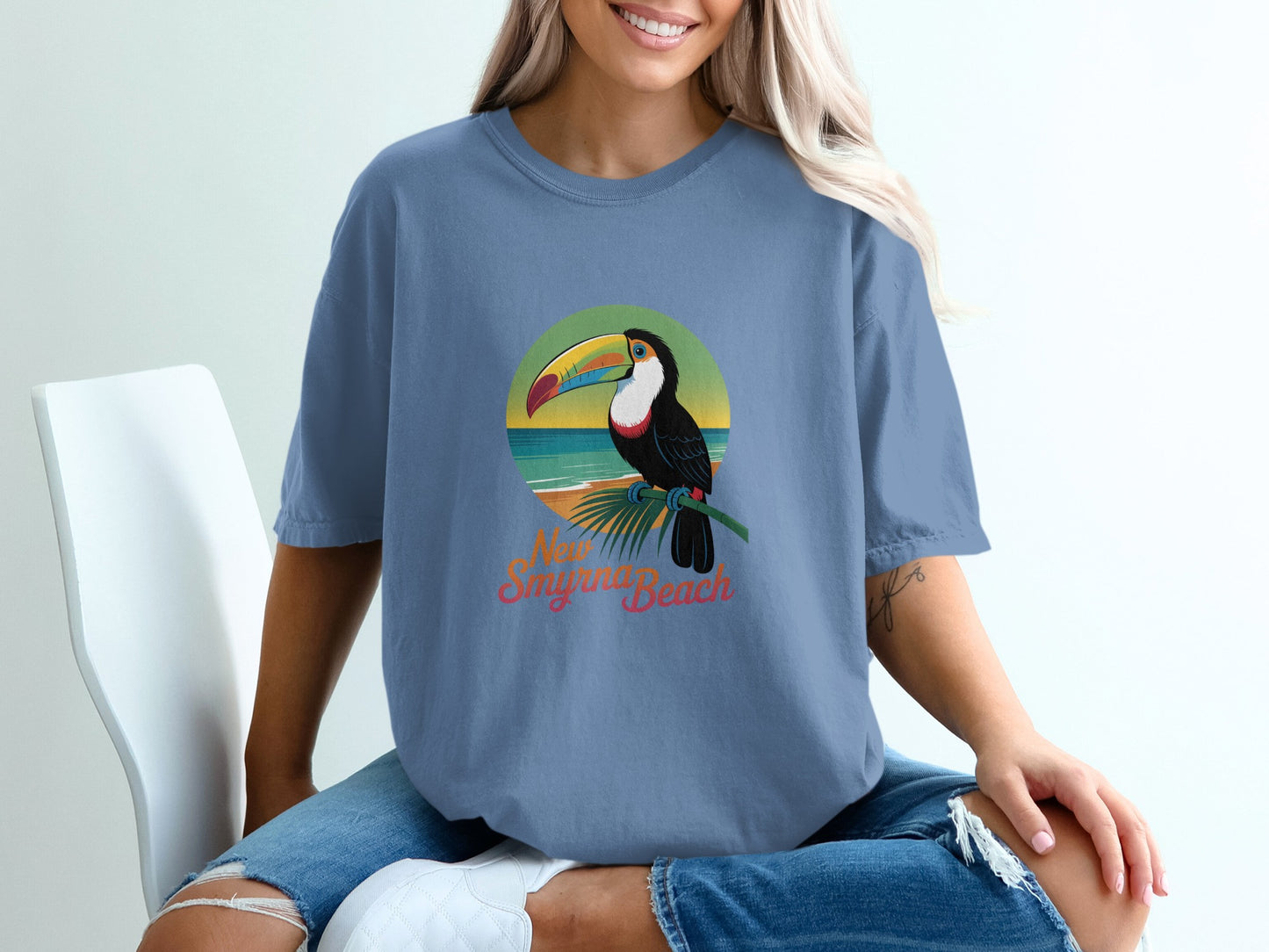 New Smyrna Beach Toucan Print T-Shirt product