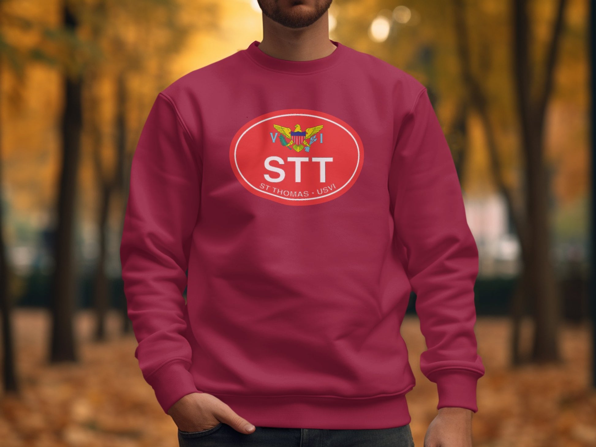 St Thomas Mens Sweatshirt Garnet