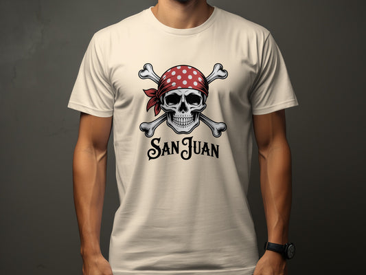 San Juan Pirate Skull Graphic Tee Shirt product type