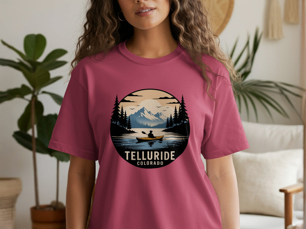 Telluride Womens T-Shirts Kayak Adventure in Colorado T-Shirt
