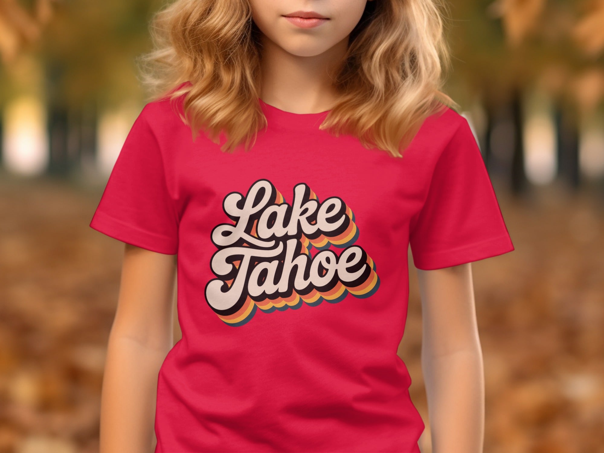 Lake Tahoe Graphic Tee for Kids Colorful Shirt