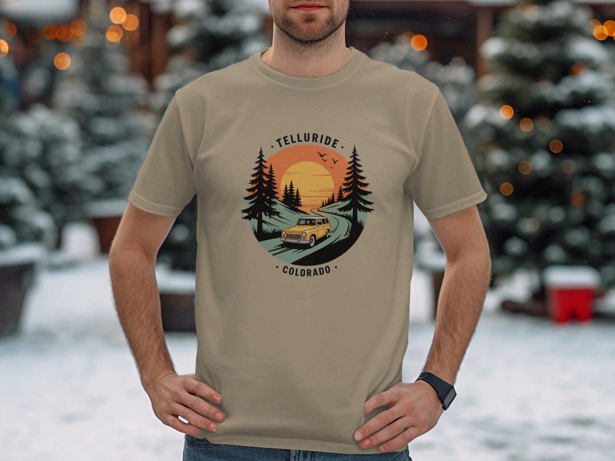 Telluride Colorado Vintage Sunset Graphic Shirt