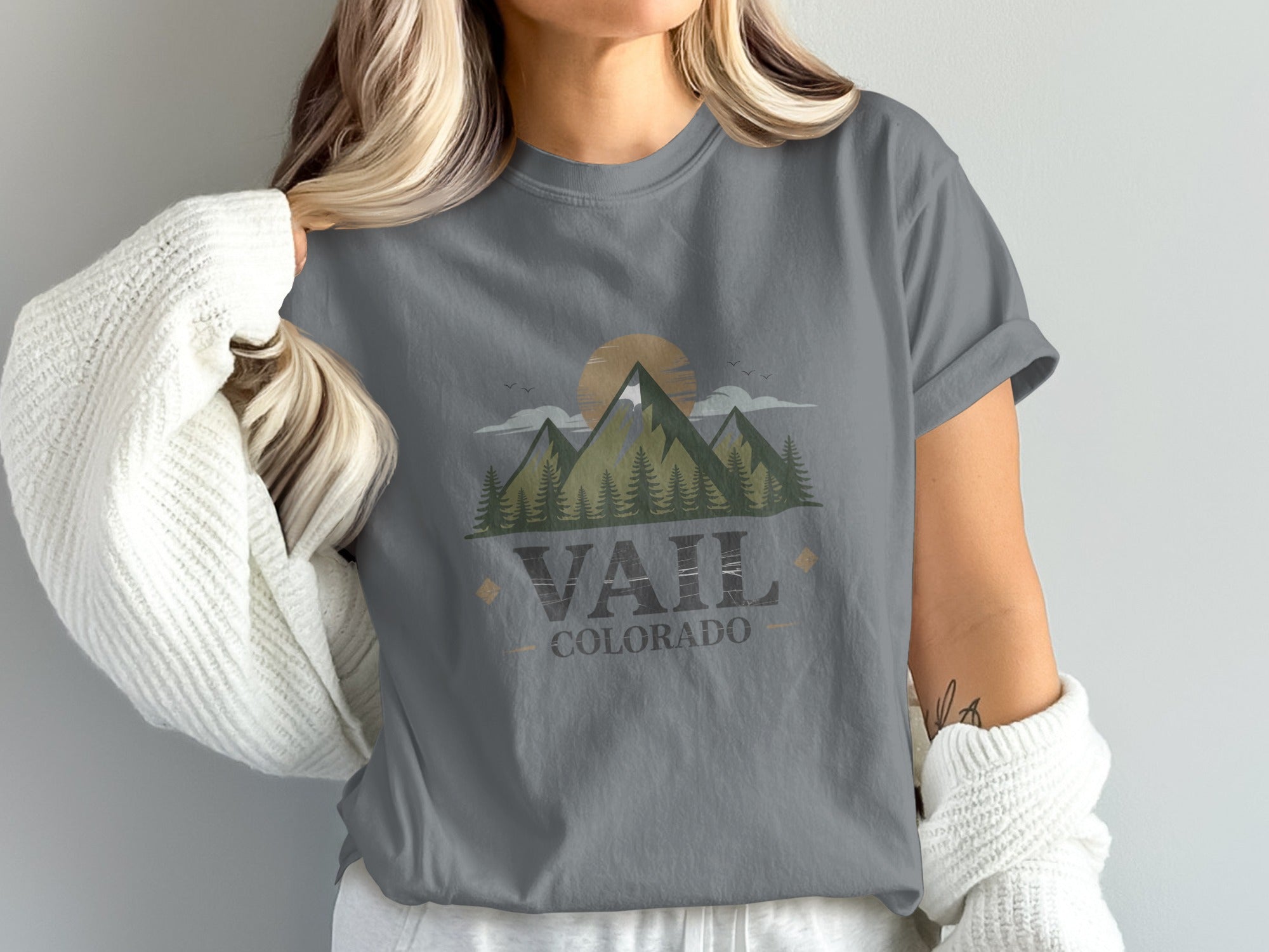 Vail Colorado Mountain Graphic T-Shirt Casual product