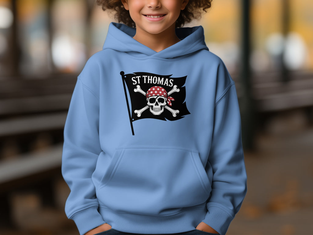 St Thomas Flag Skull Design Kids Hoodie product