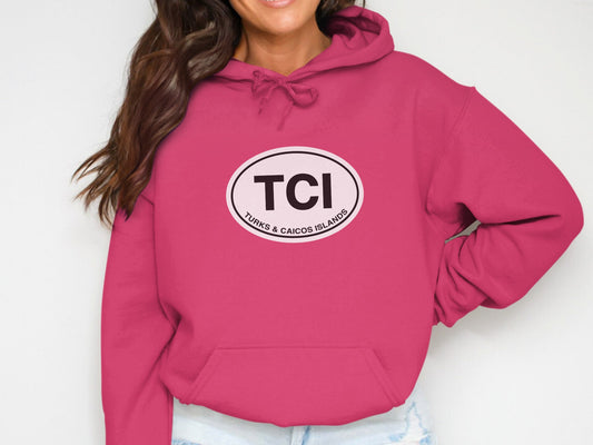 Turks and Caicos  Oval Logo Vacation Travel Hoodie Gift Souvenir Royal 