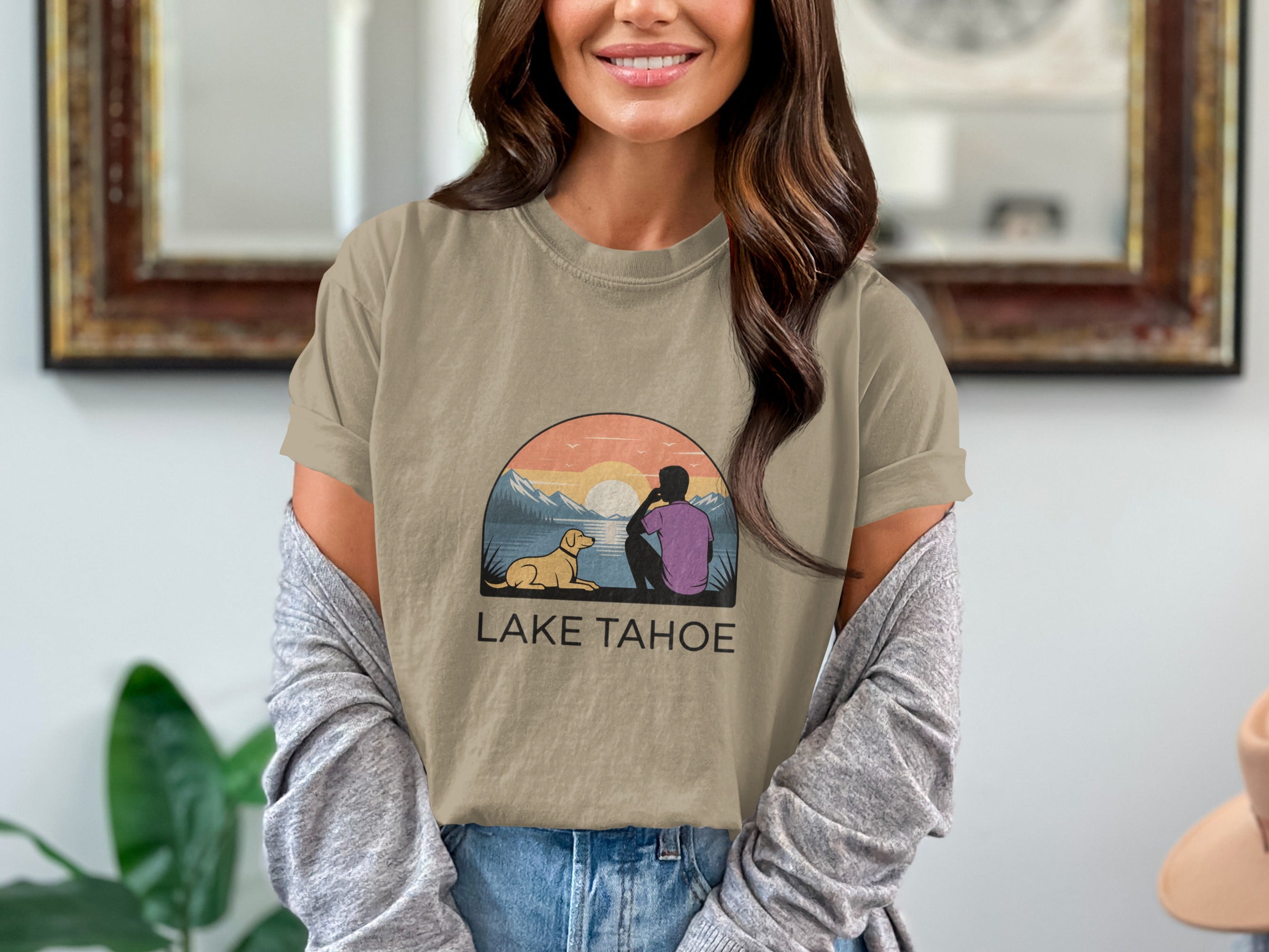 Scenic Lake Tahoe Sunset Graphic T-Shirt product