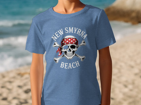 New Smyrna Beach Pirate Skull Crossbones T-Shirt product