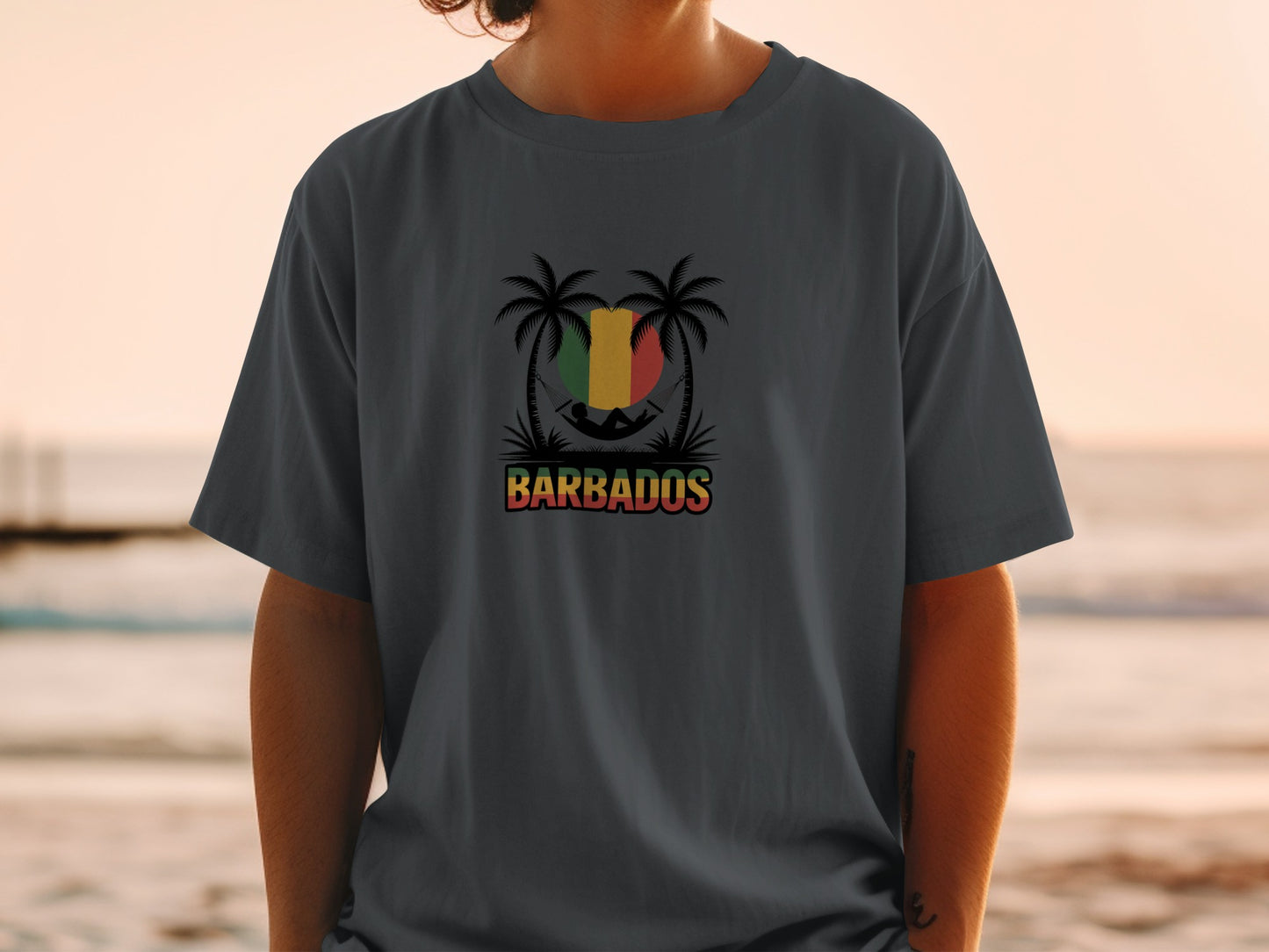 Barbados Tropical Palm Trees Graphic T-Shirt product