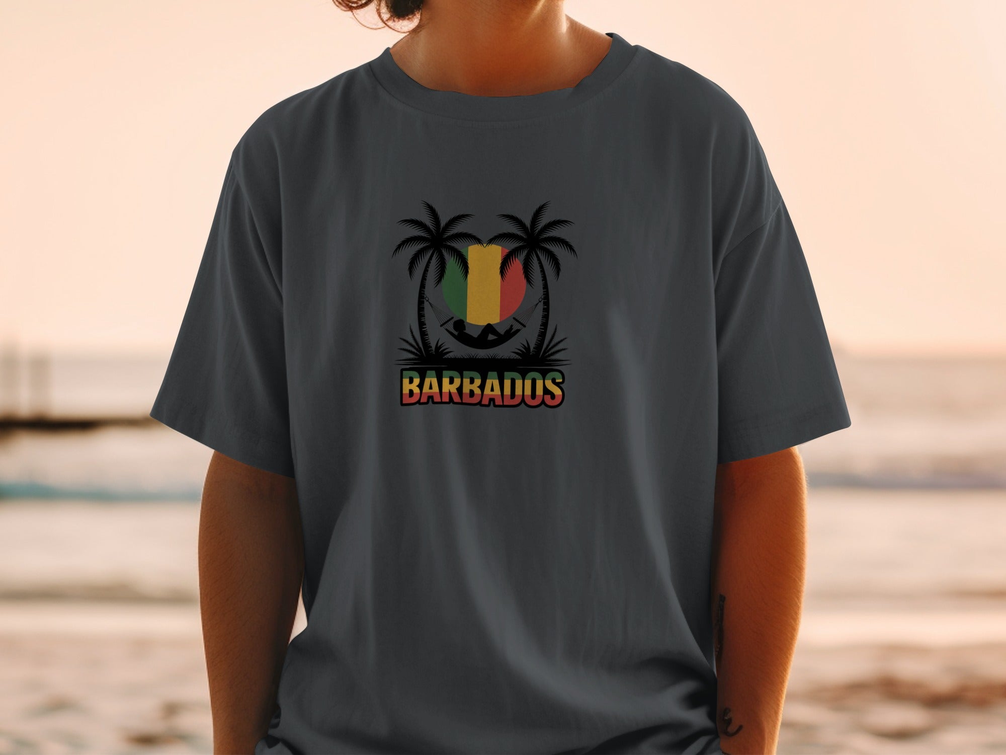Barbados Tropical Palm Trees Graphic T-Shirt product