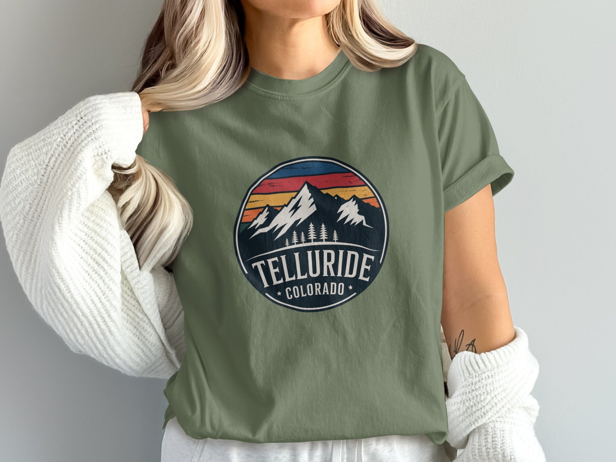 Telluride Colorado Mountain Scene Graphic T-Shirt product type