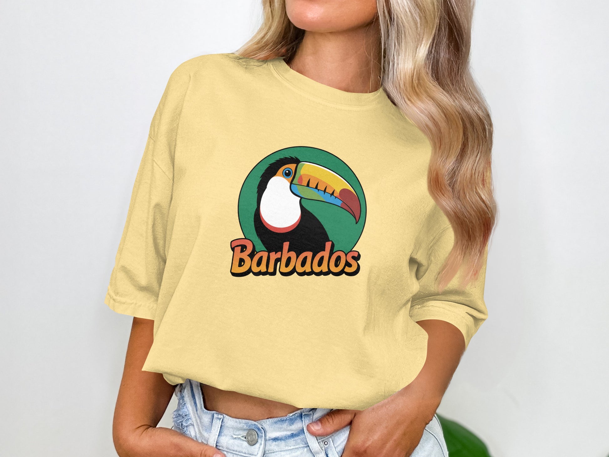 Stylish Barbados Graphic Toucan Art T-shirt product