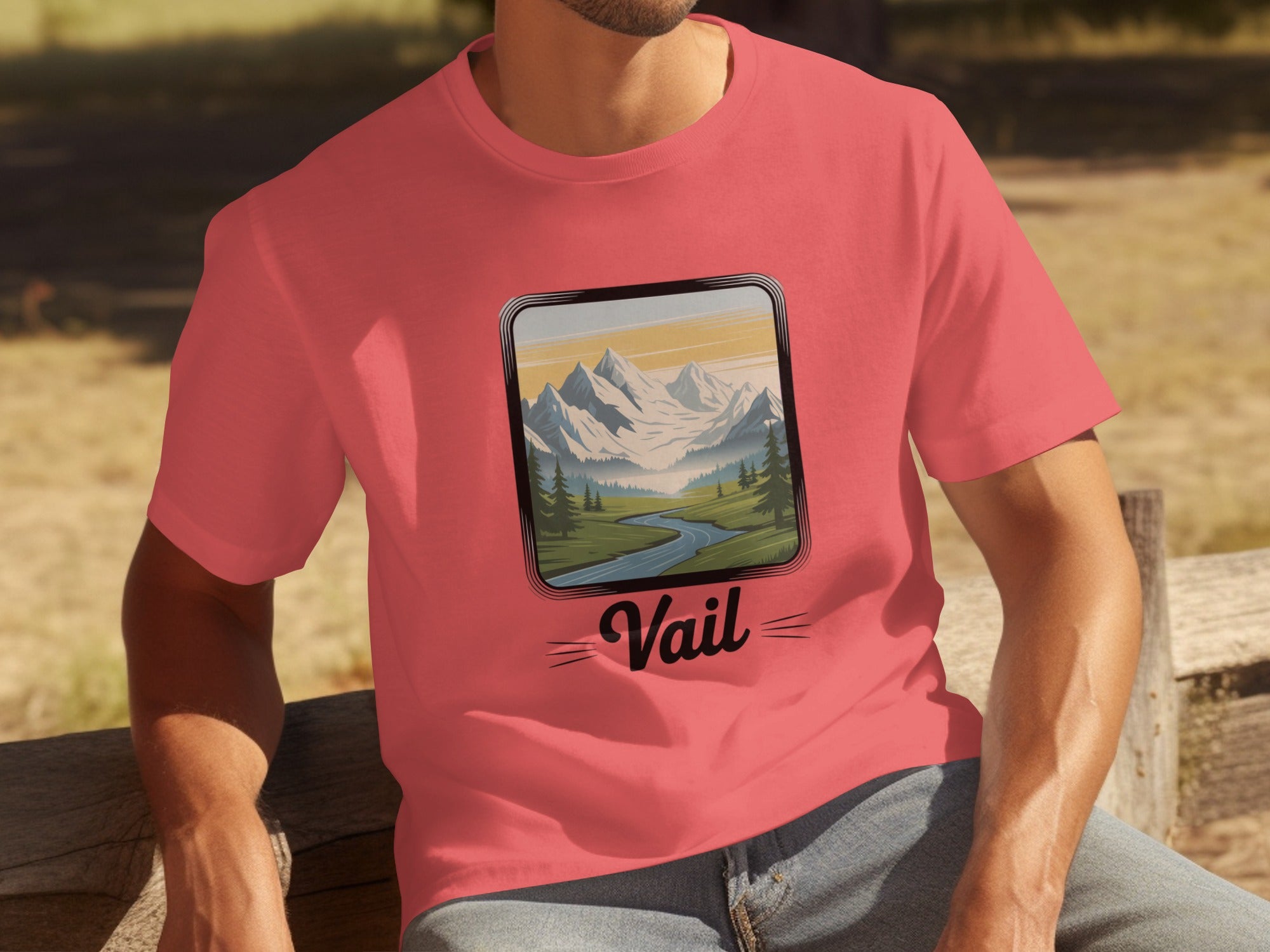 Vail Mountain Landscape Graphic T-Shirt product type
