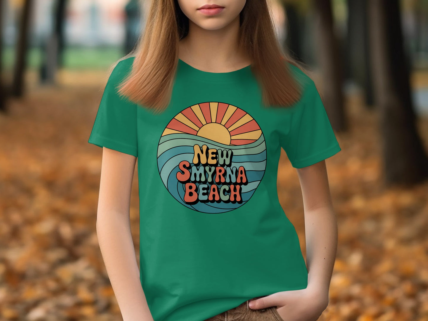 New Smyrna Beach Retro Sunset Graphic Tees product