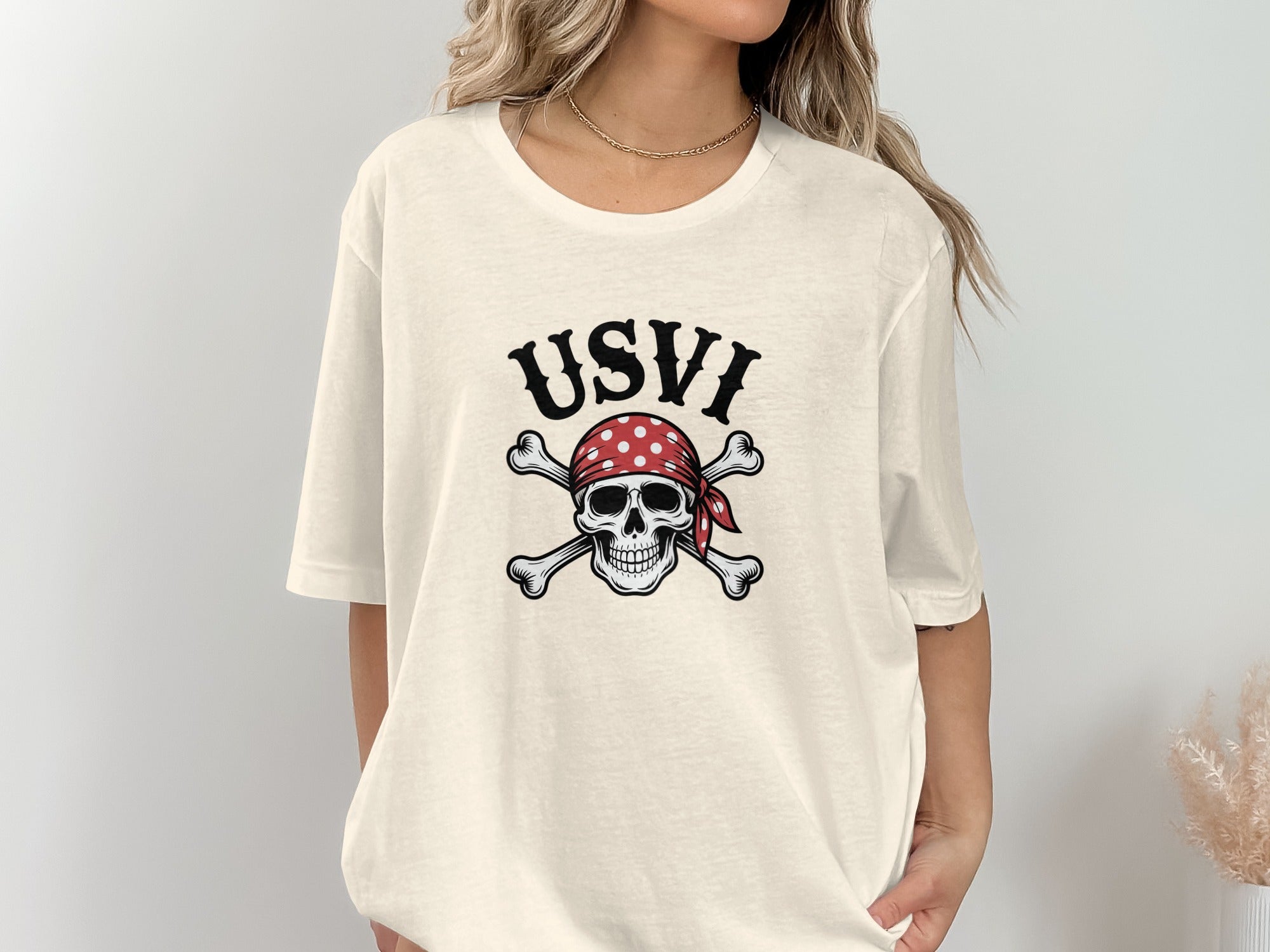 USVI Pirate Skull and Crossbones Graphic T-Shirt product