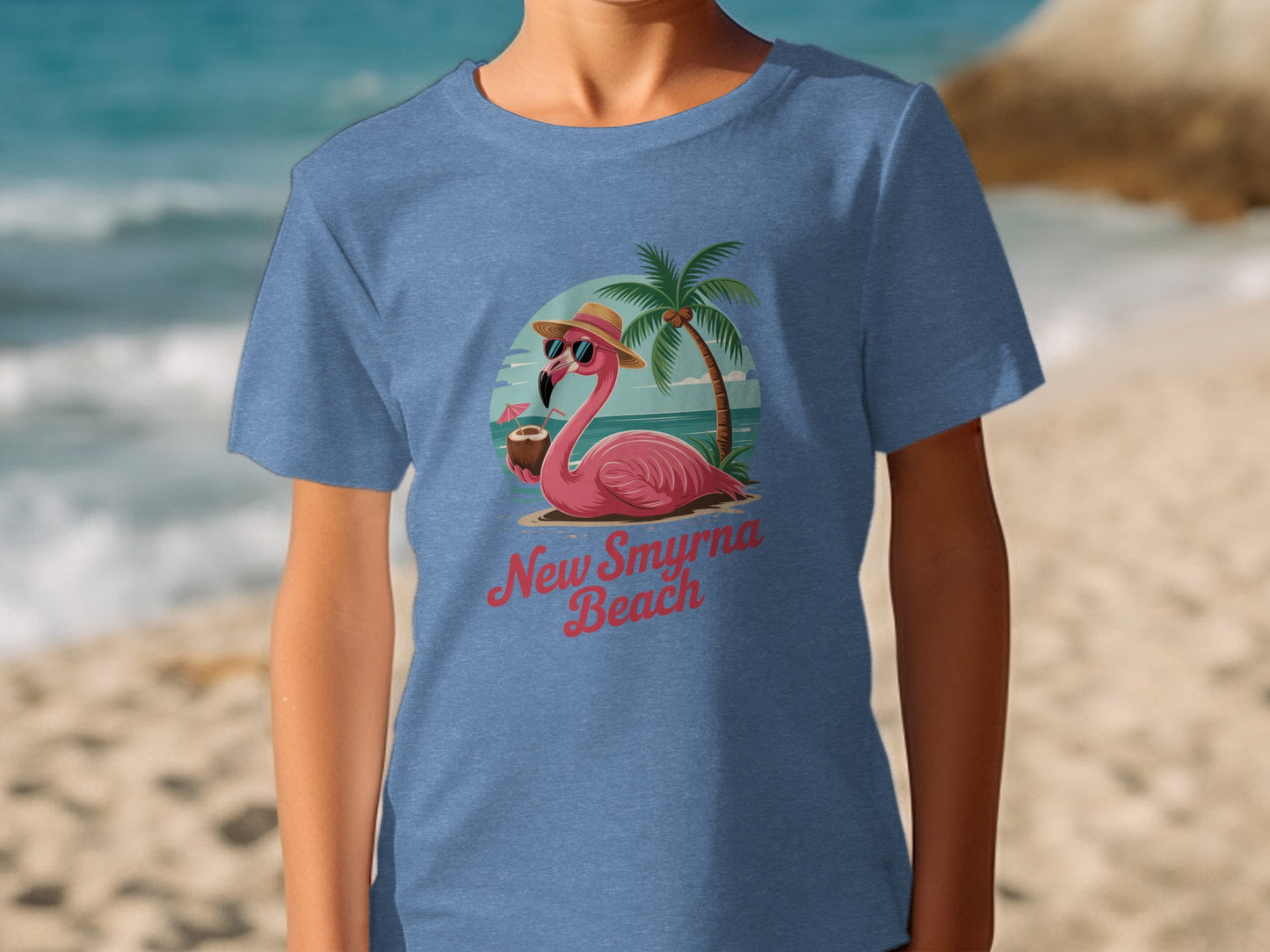 New Smyrna Beach Flamingo Graphic T-Shirt product type
