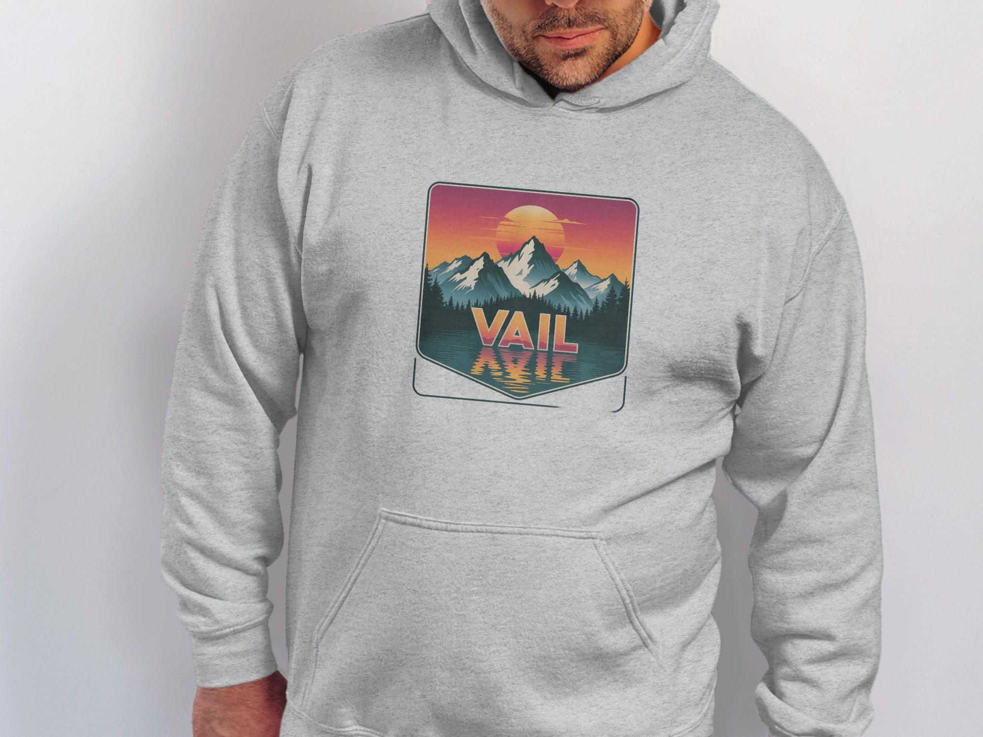 Vail Colorado Mountain Sunset Graphic Hoodie product