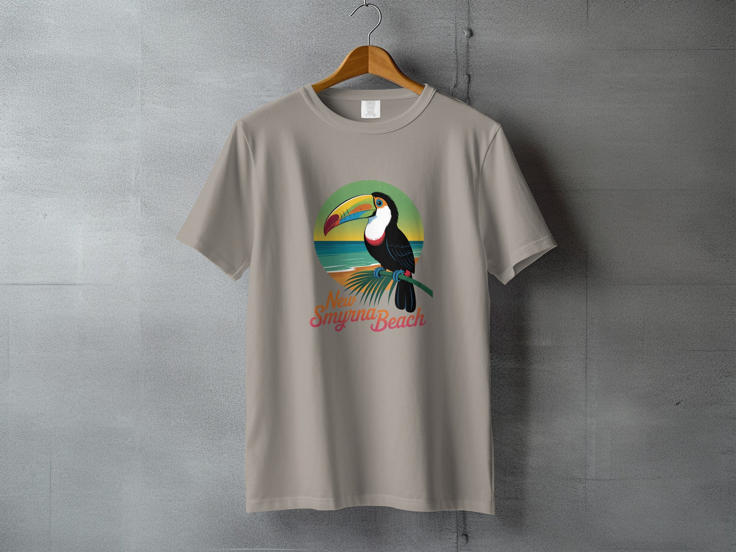 New Smyrna Beach Toucan Tee Graphic Print shirt