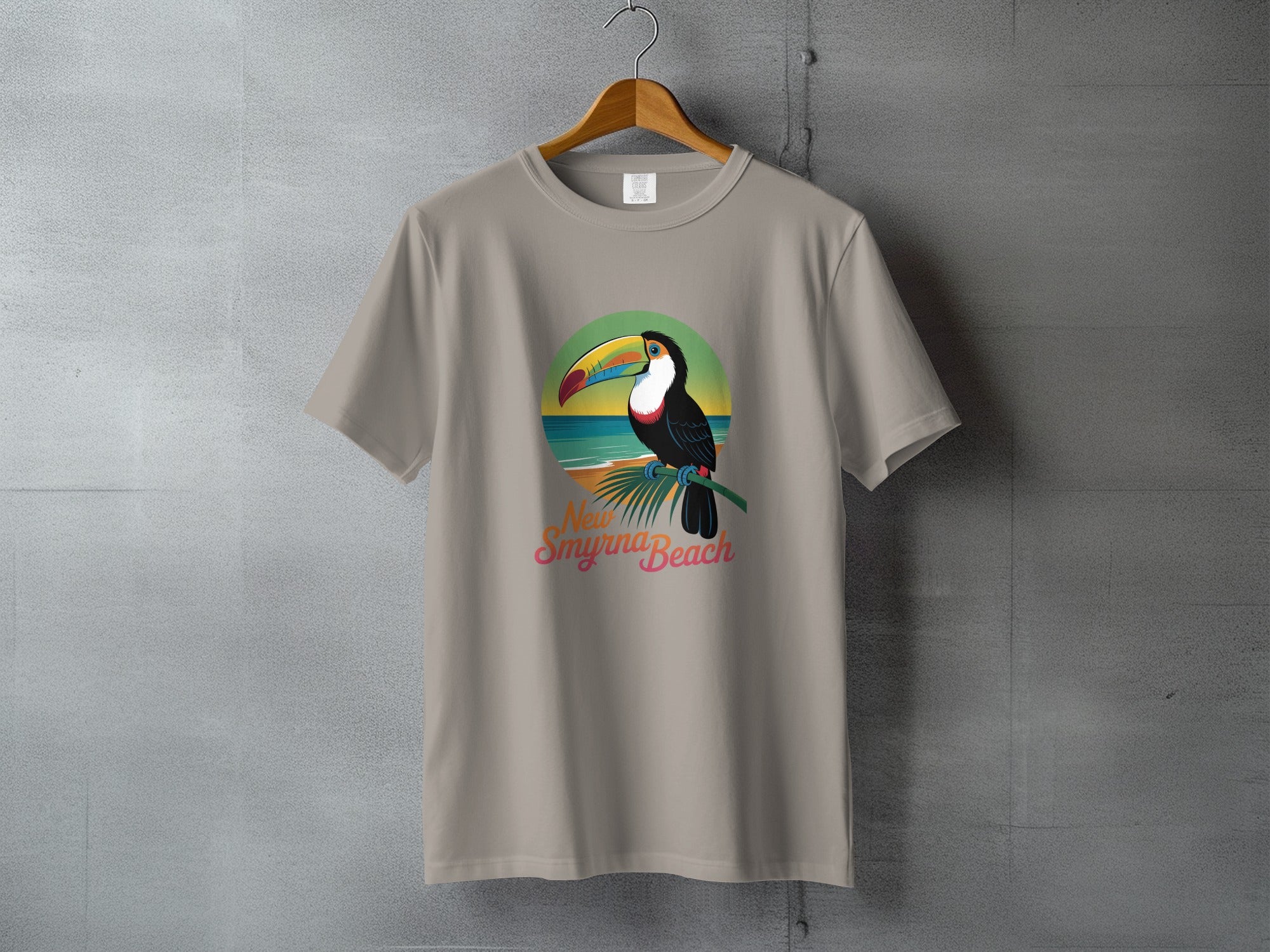New Smyrna Beach Toucan Tee Graphic Print shirt