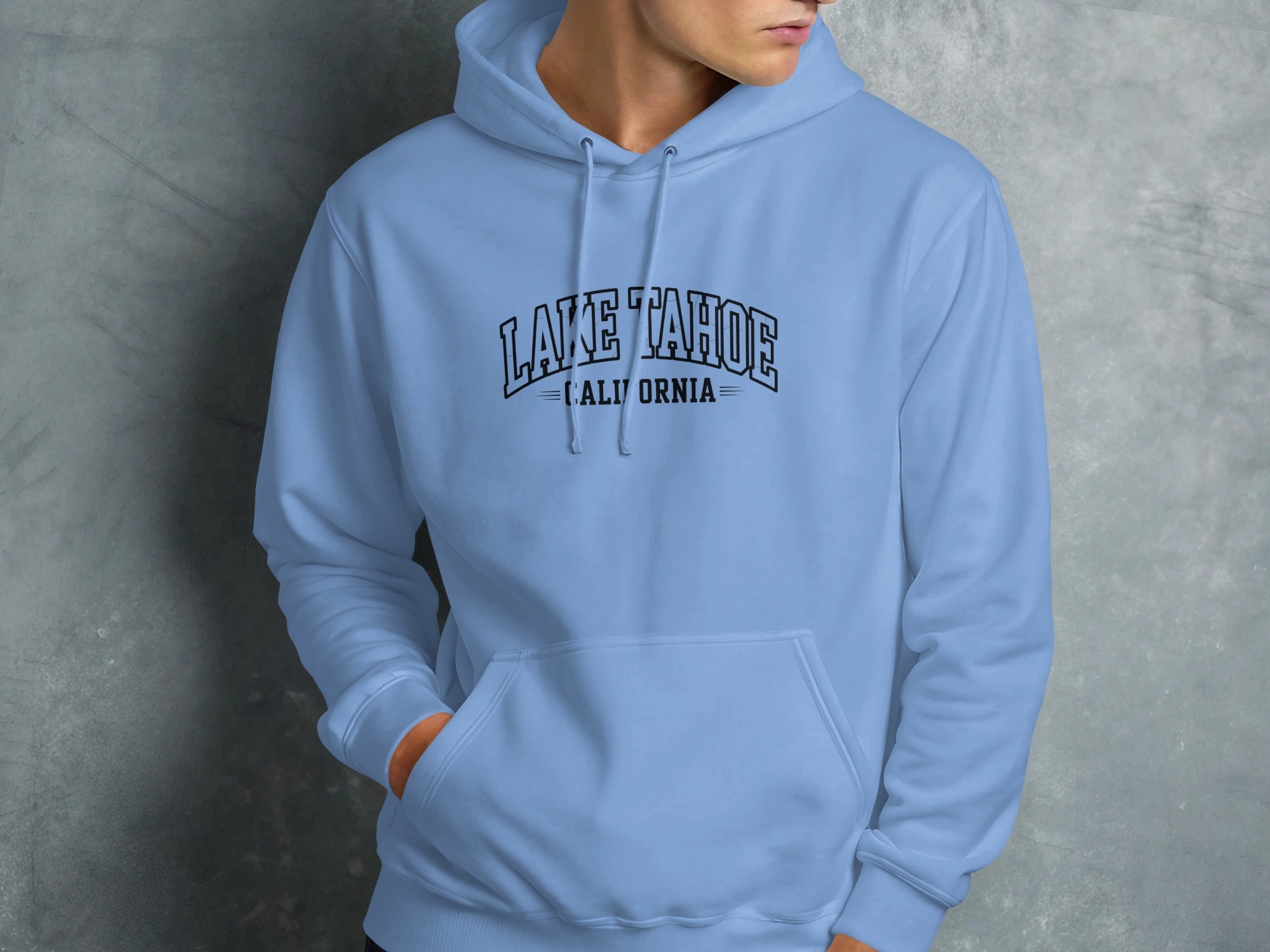 Lake Tahoe California Graphic Blue Hoodie