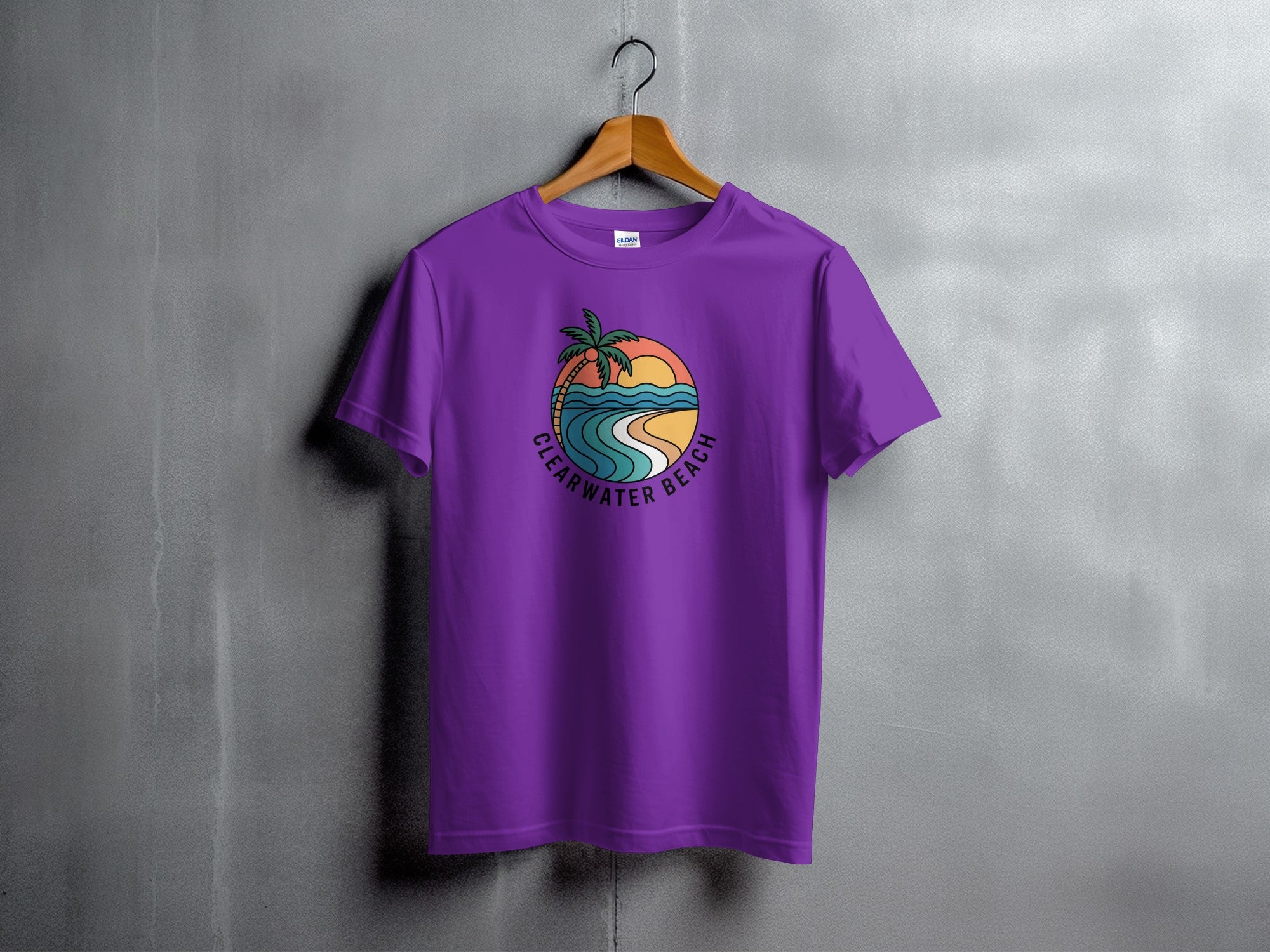 Clearwater Beach Purple Graphic T-Shirt product
