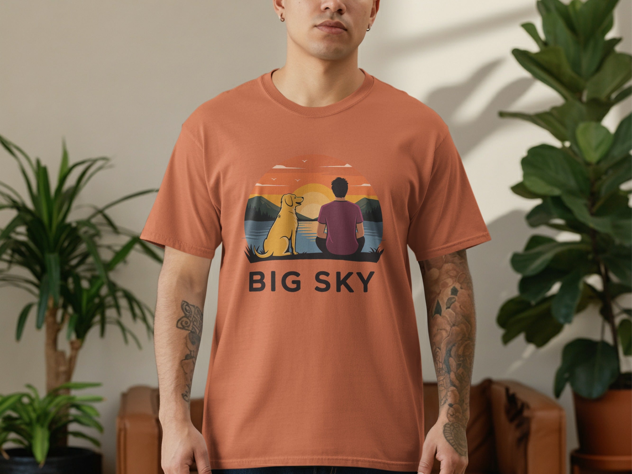 Big Sky Scenic Design Graphic Tee Shirt