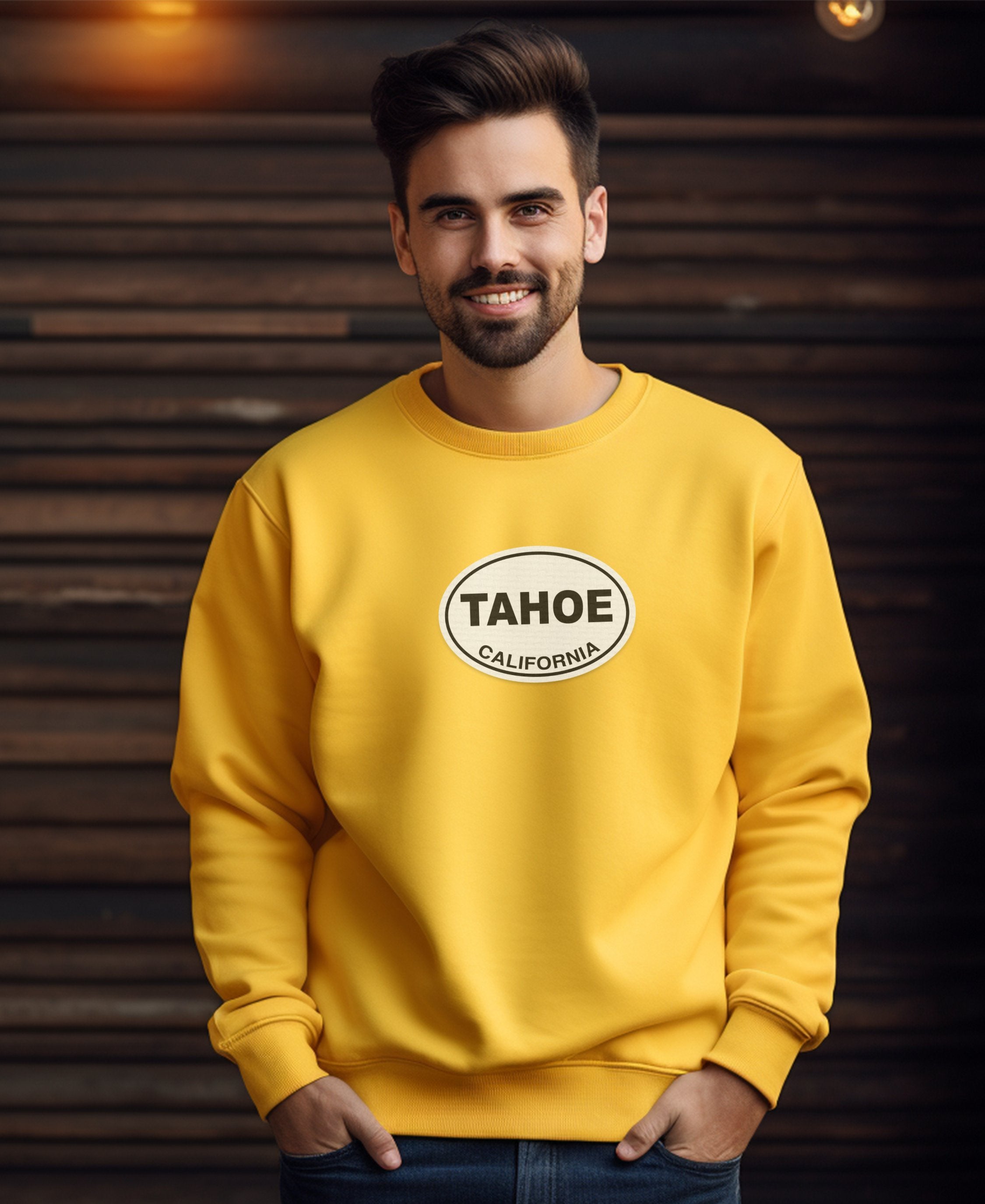 Tahoe California Graphic Yellow Sweatshirt product type