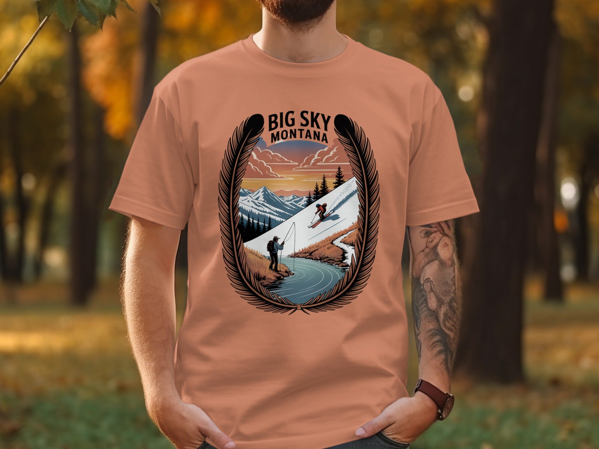 Big Sky Montana Skiing Adventure T-shirt product type