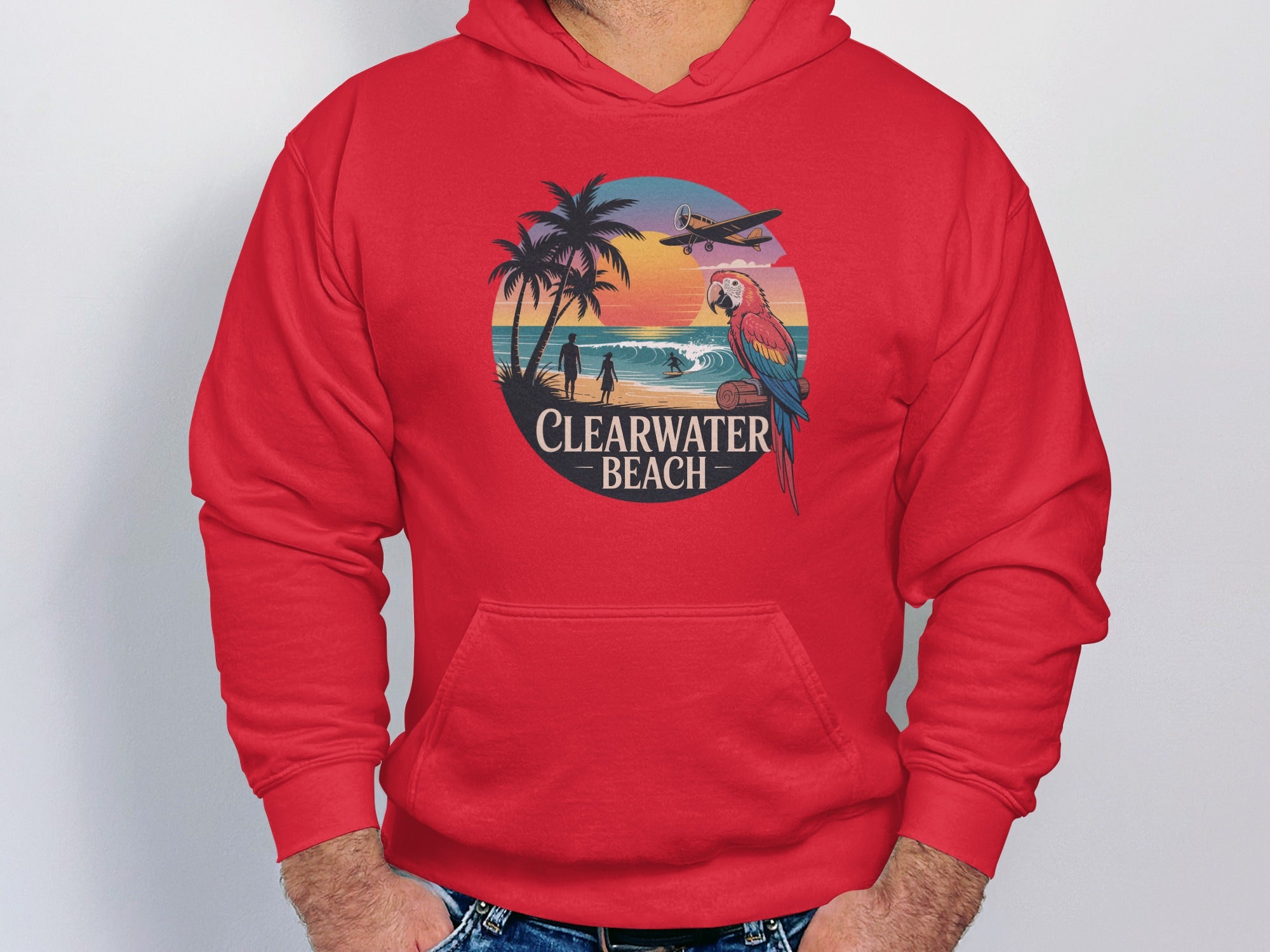 Clearwater Beach Parrot Sunset Graphic Hoodie product type