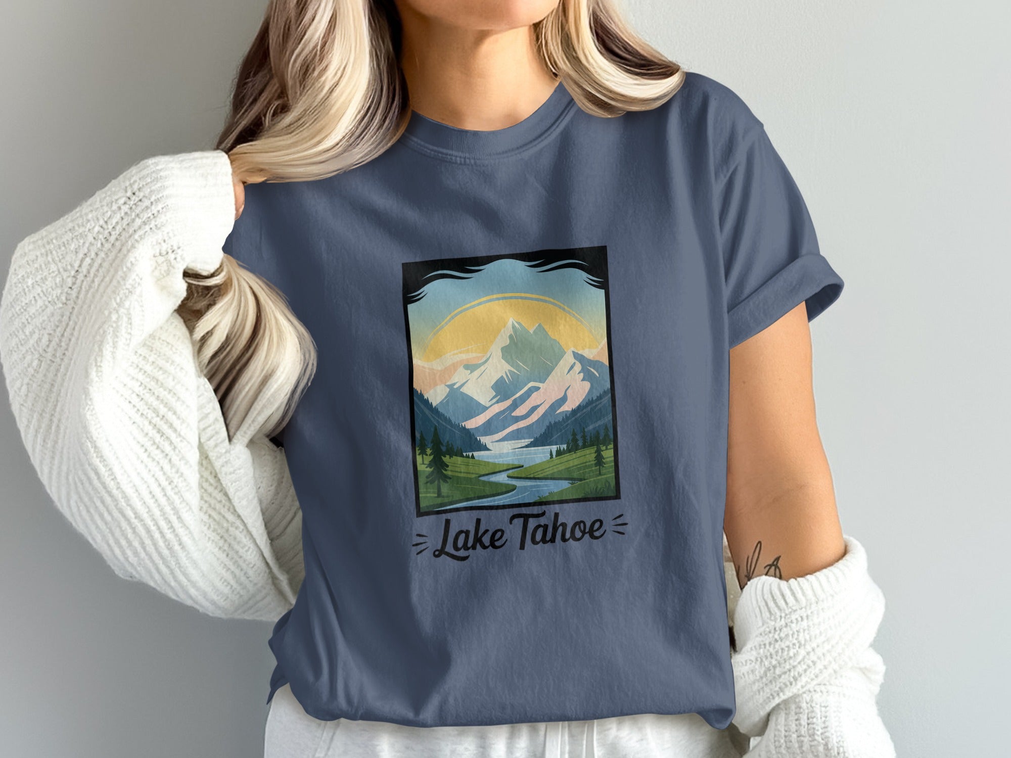 Scenic Lake Tahoe Graphic Tee Shirt product
