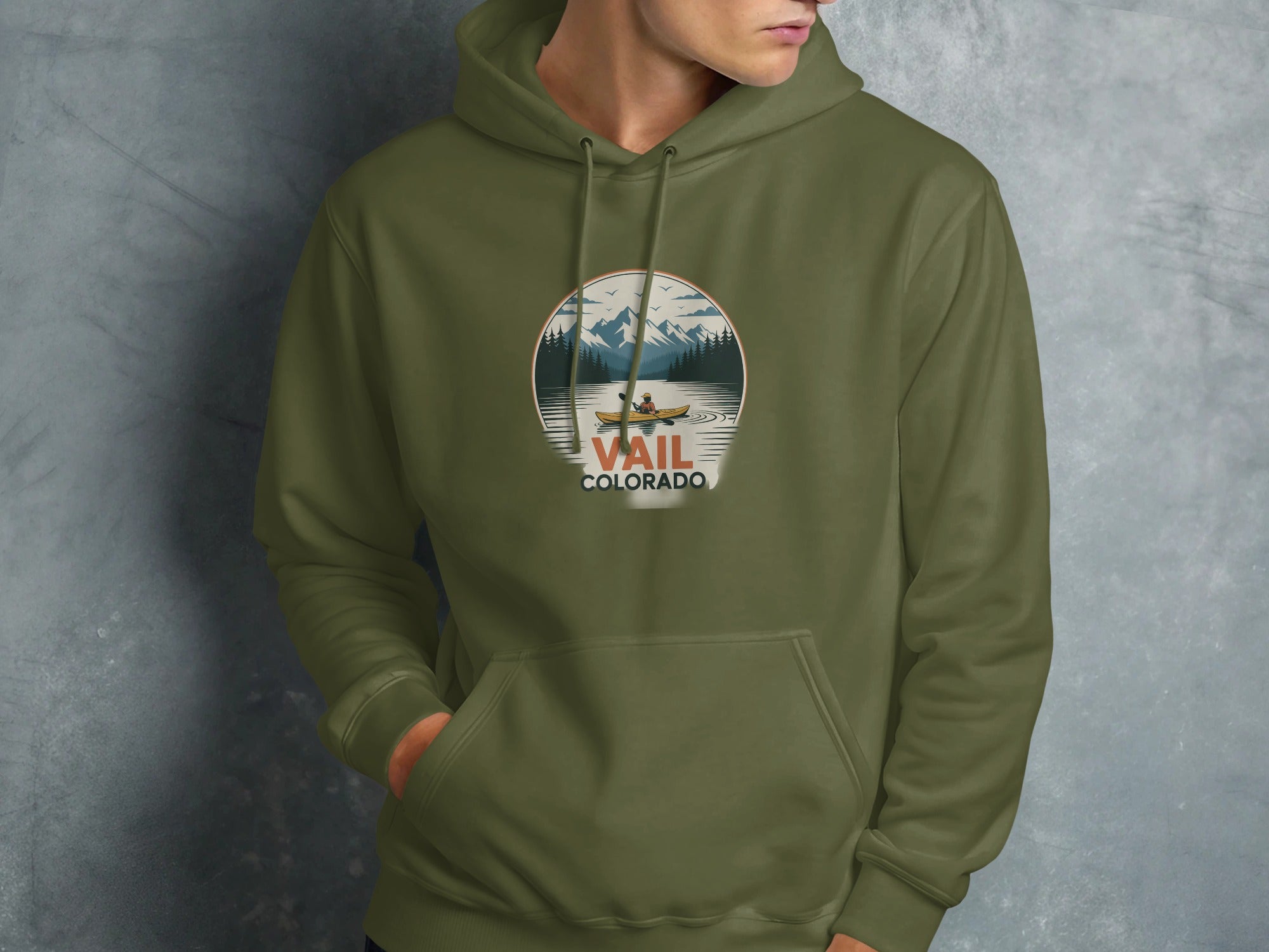 Vail Colorado Hoodie Displaying Scenic Mountain product