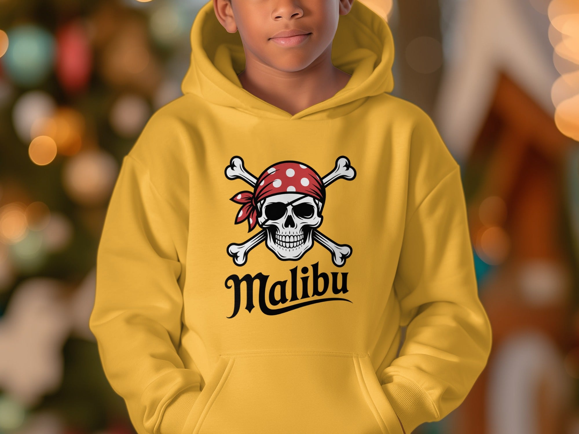 Malibu Skull Design Youth Hoodie product