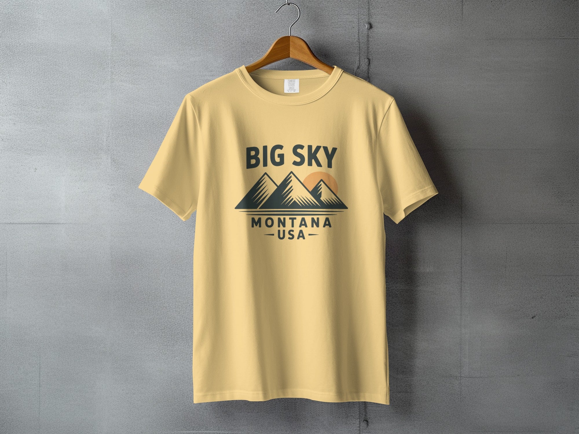 Big Sky Montana Graphic Tee with Mountain Design