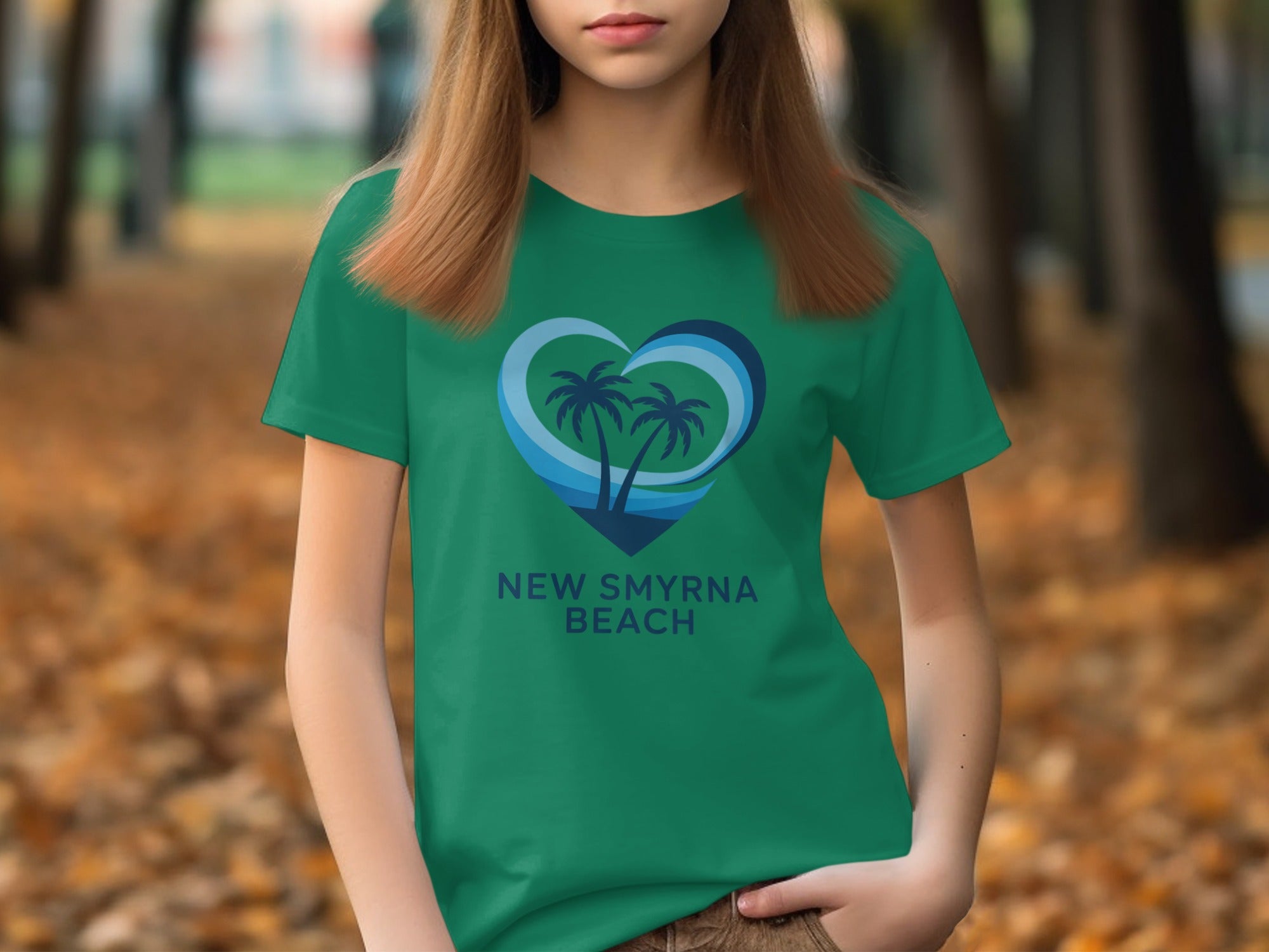 New Smyrna Beach Heart Palm Trees Graphic T-Shirt product