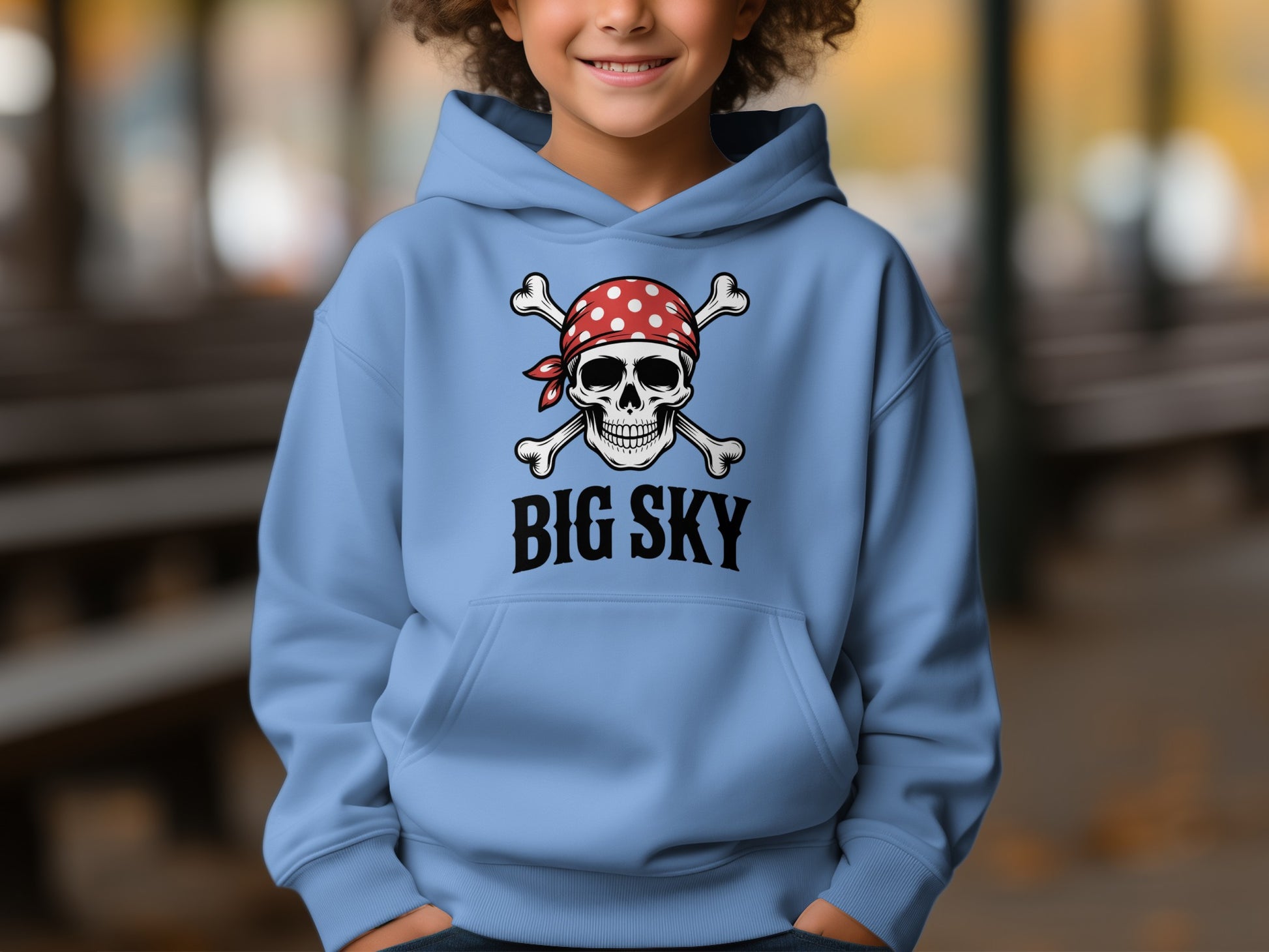 Big Sky Pirate Skull and Crossbones Hoodie product