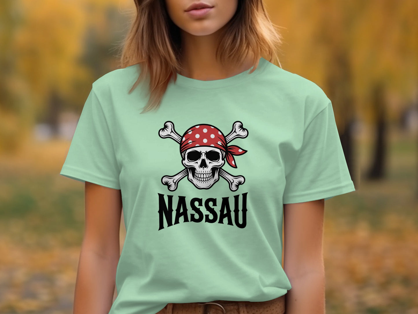 Nassau Pirate Skull Crossbones Graphic T-shirt product