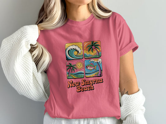 New Smyrna Beach Graphic Tropical Scenes T-Shirt product type