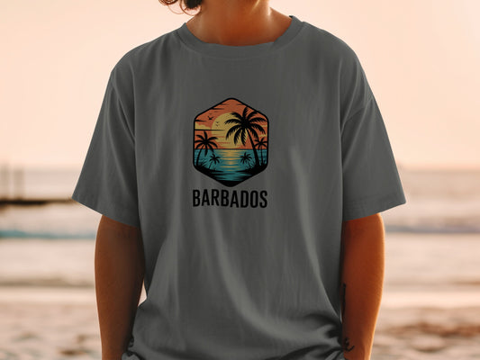 Barbados Sunset Beach Scene Graphic Tee product