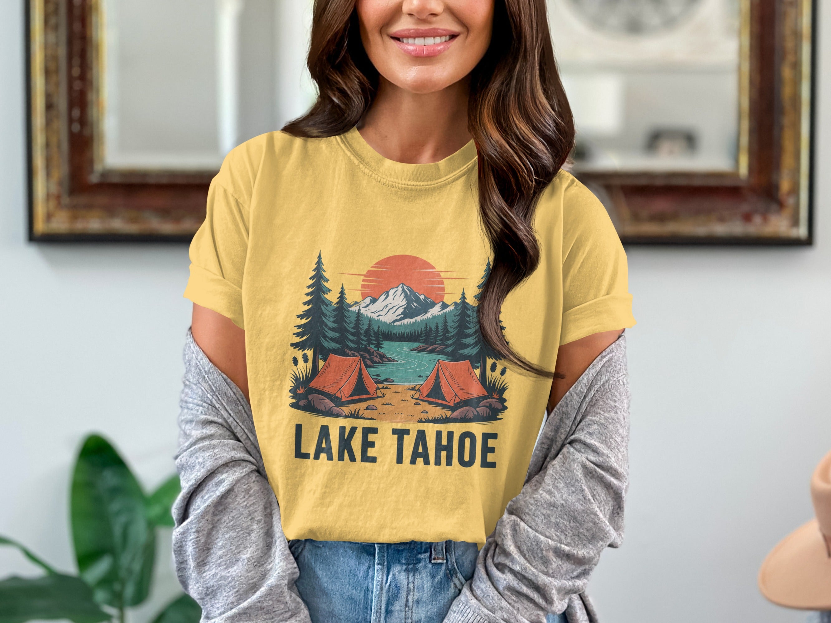 Lake Tahoe Camping Adventure Graphic T-shirt product type