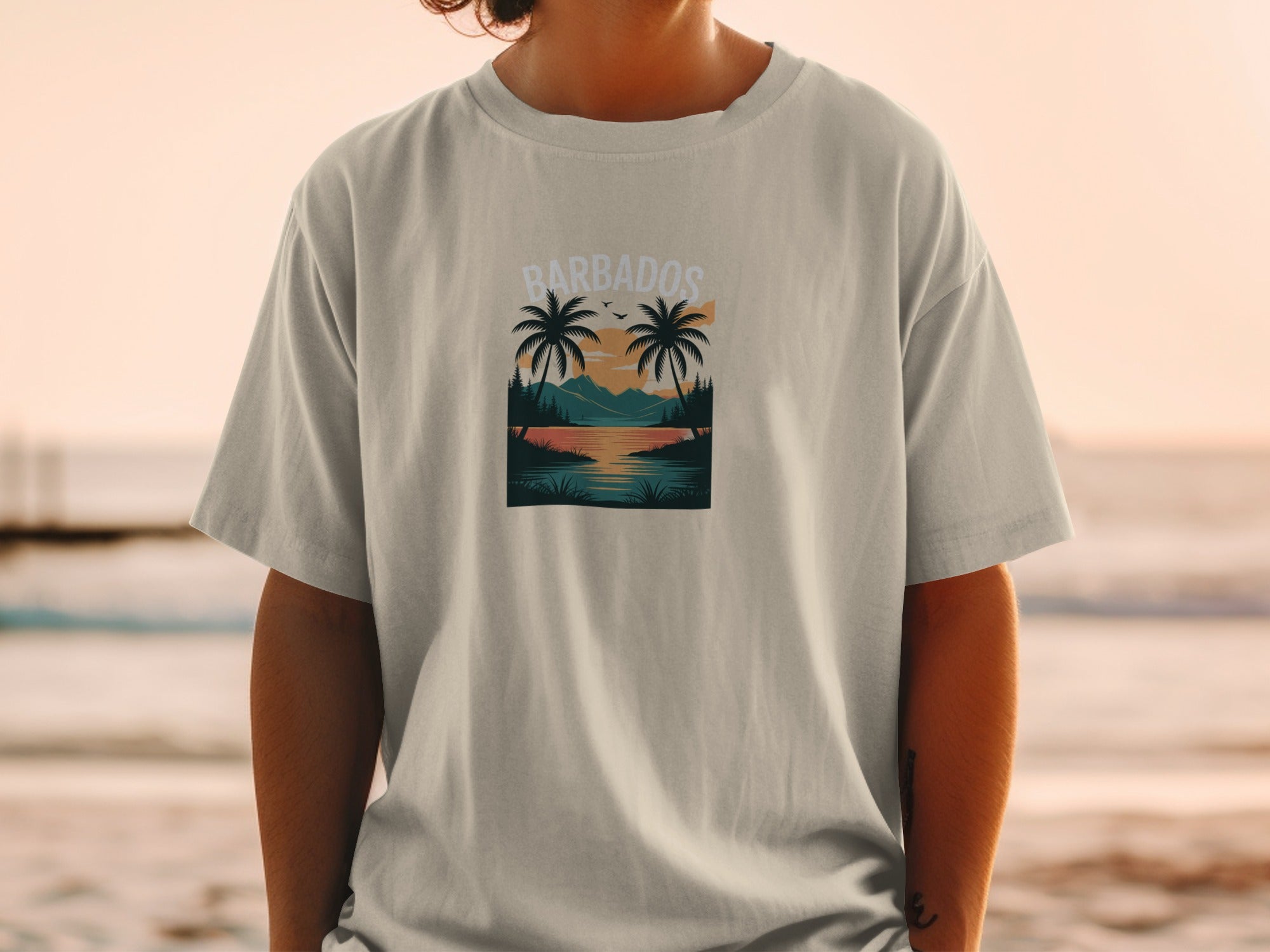 Barbados Sunset Beach Scene T-Shirt product type